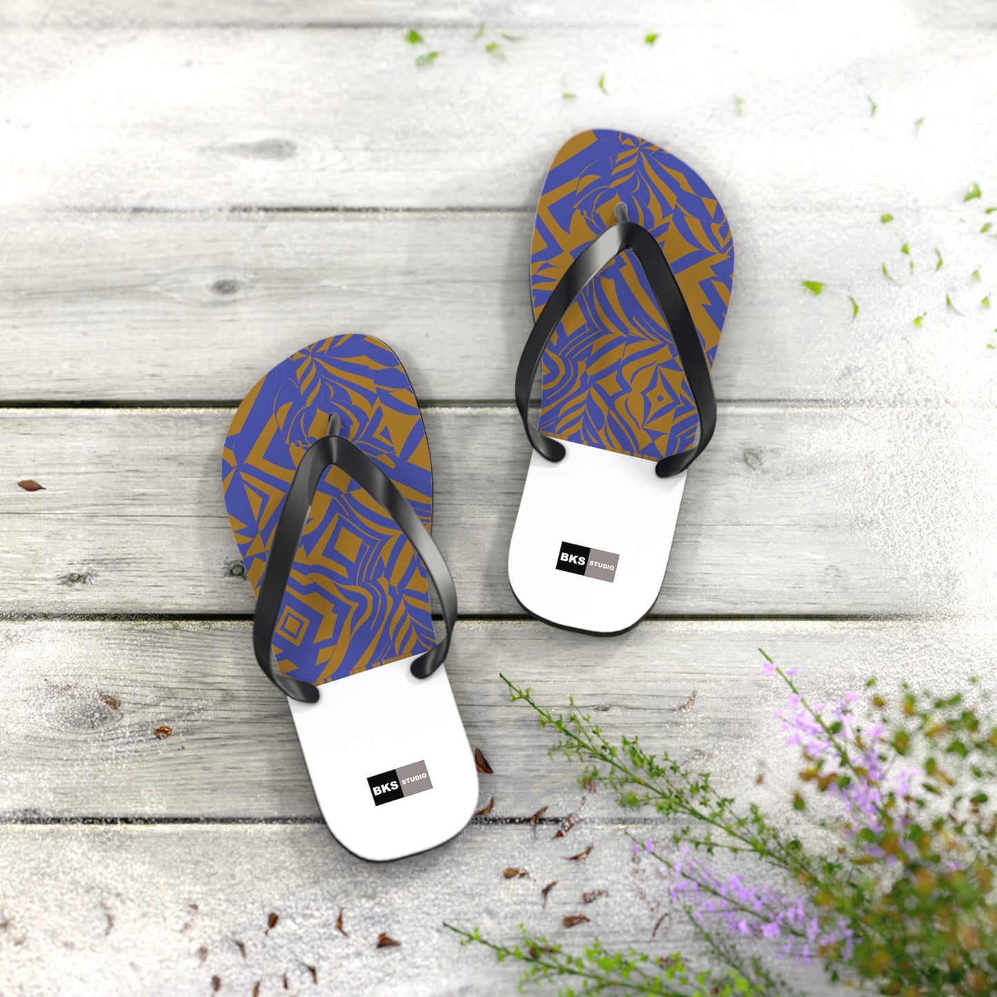 BKS Glyph Blue Gold™ Flip Flops