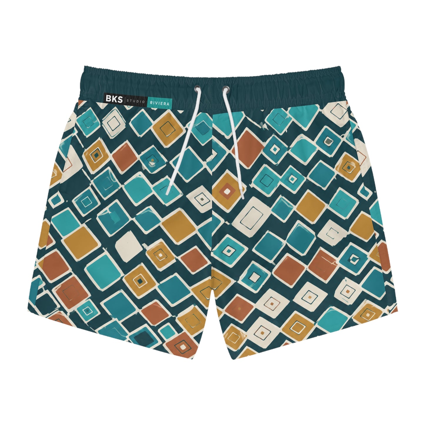BKS Riviera Checkerboard Distressed™ Swim Trunks