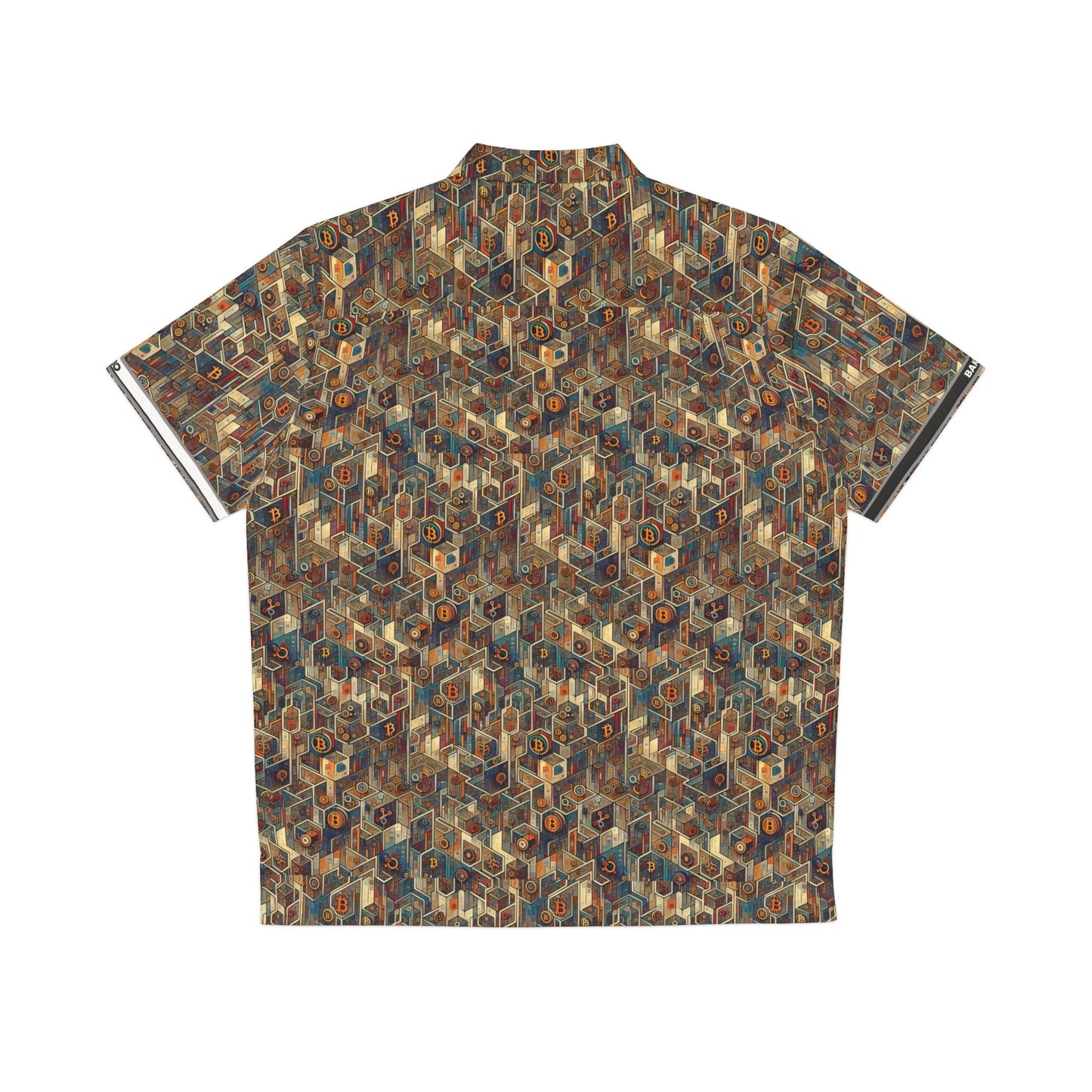 Retro Geometric Hawaiian Shirt — Vintage Brown Tiki Pattern Aloha Shirt Printify bakabo.club