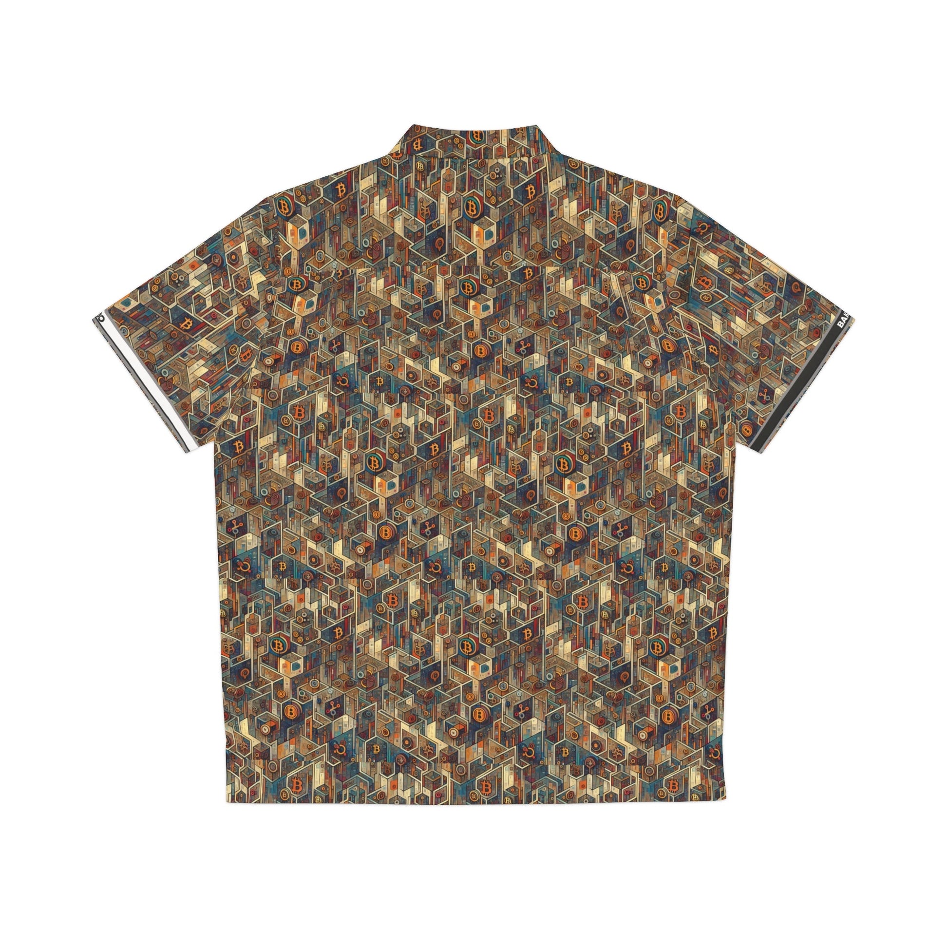 Retro Geometric Hawaiian Shirt — Vintage Brown Tiki Pattern Aloha Shirt Printify bakabo.club