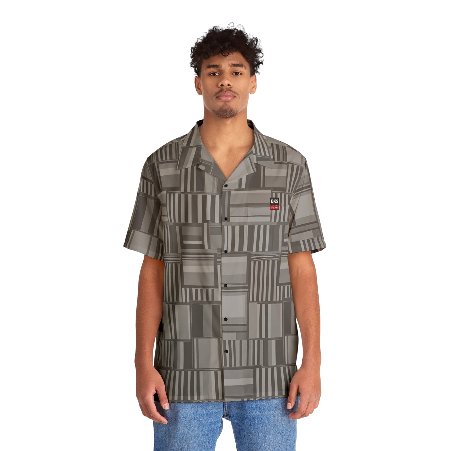 BKS Flag Hawaiian Grey™ Hawaiian Shirt