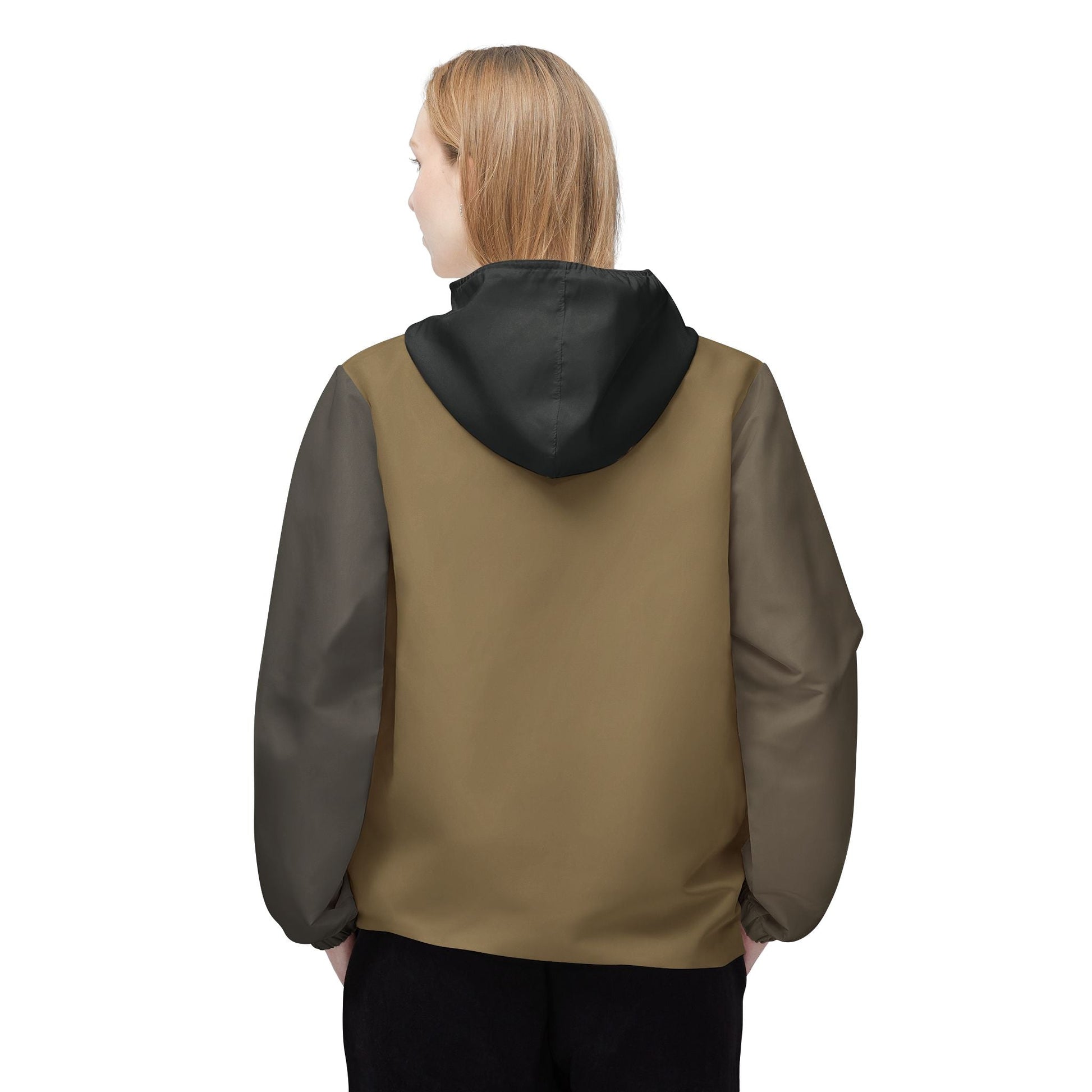 Olive Brown Lightweight Windbreaker Jacket – Packable Hooded Shell Printify bakabo.club