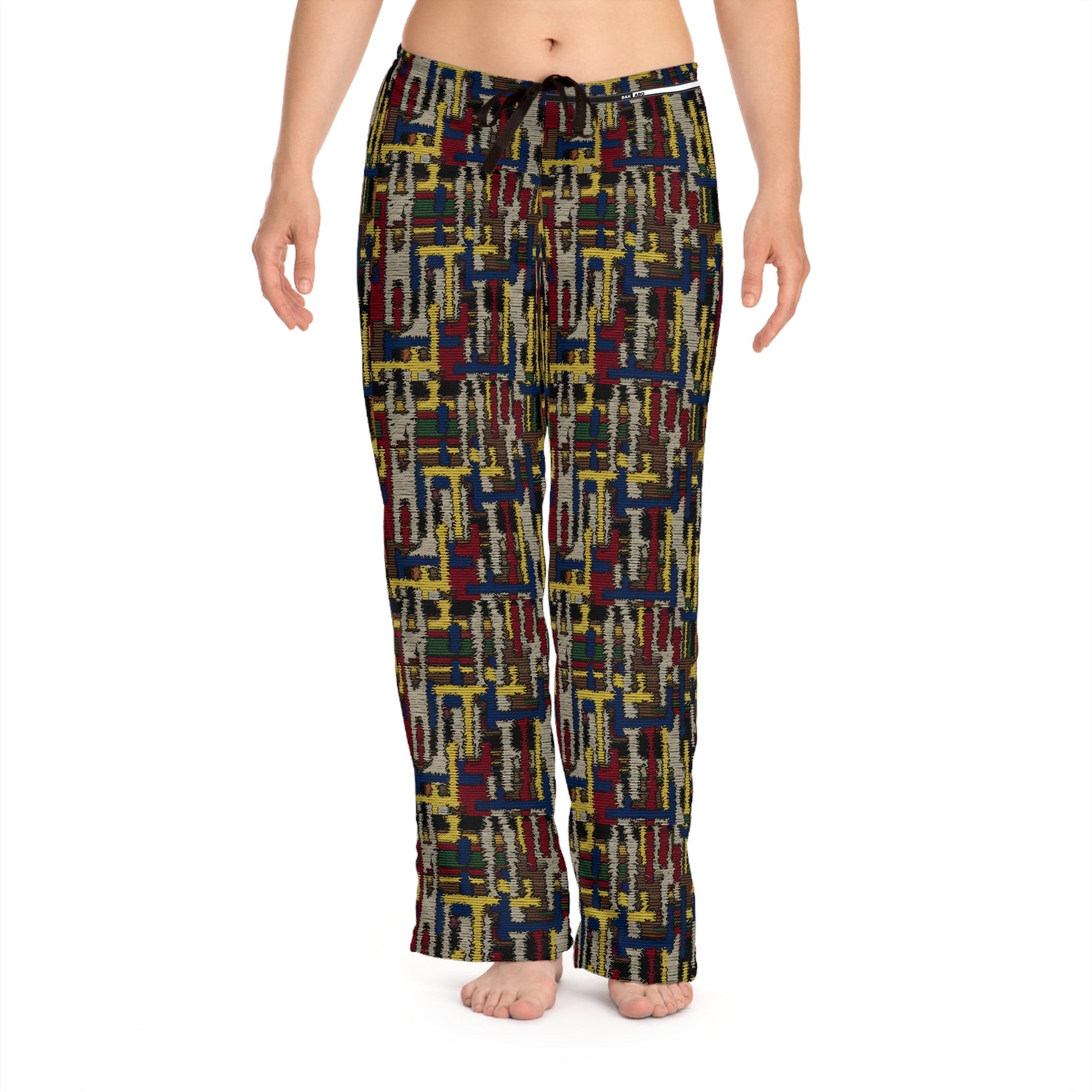 Abstract Geo-Print Women's Pajama Pants — Cozy Lounge Sleepwear Printify bakabo.club