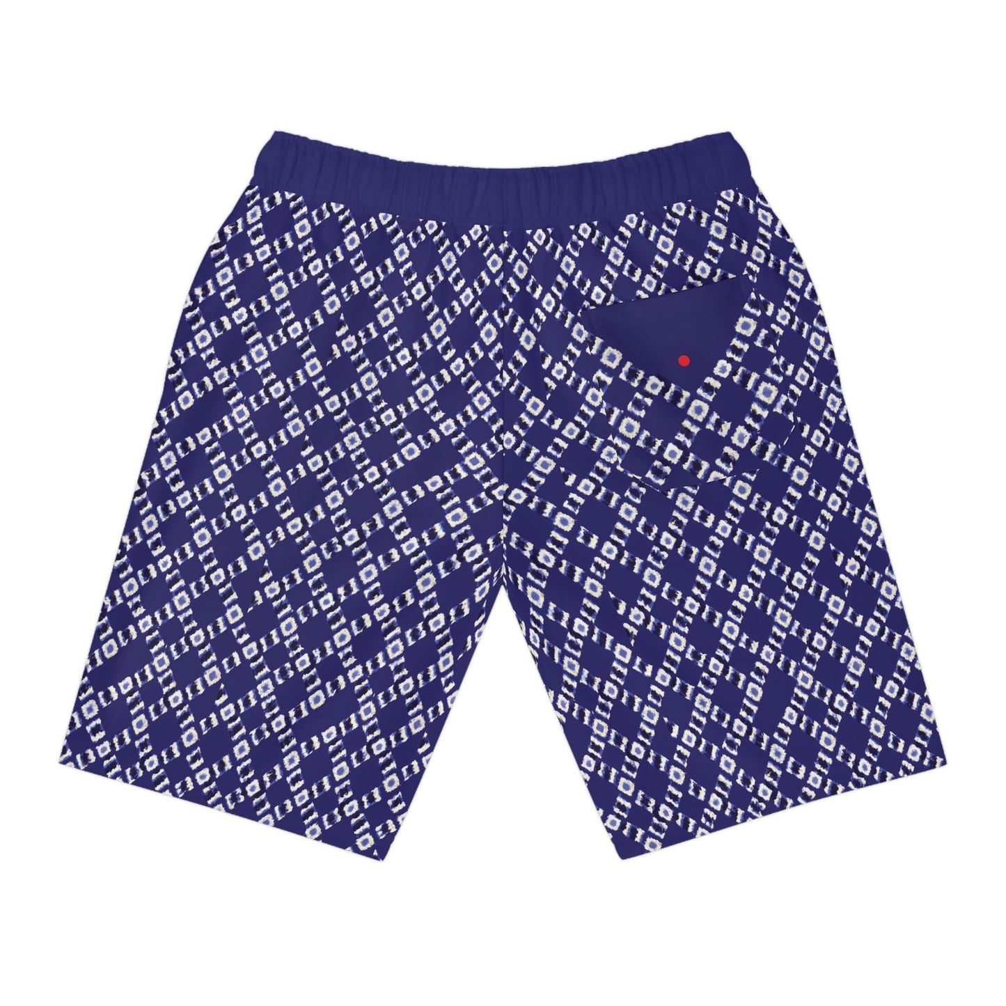 BKS Patterned Navy™ Athletic Long Shorts Printify bakabo.club