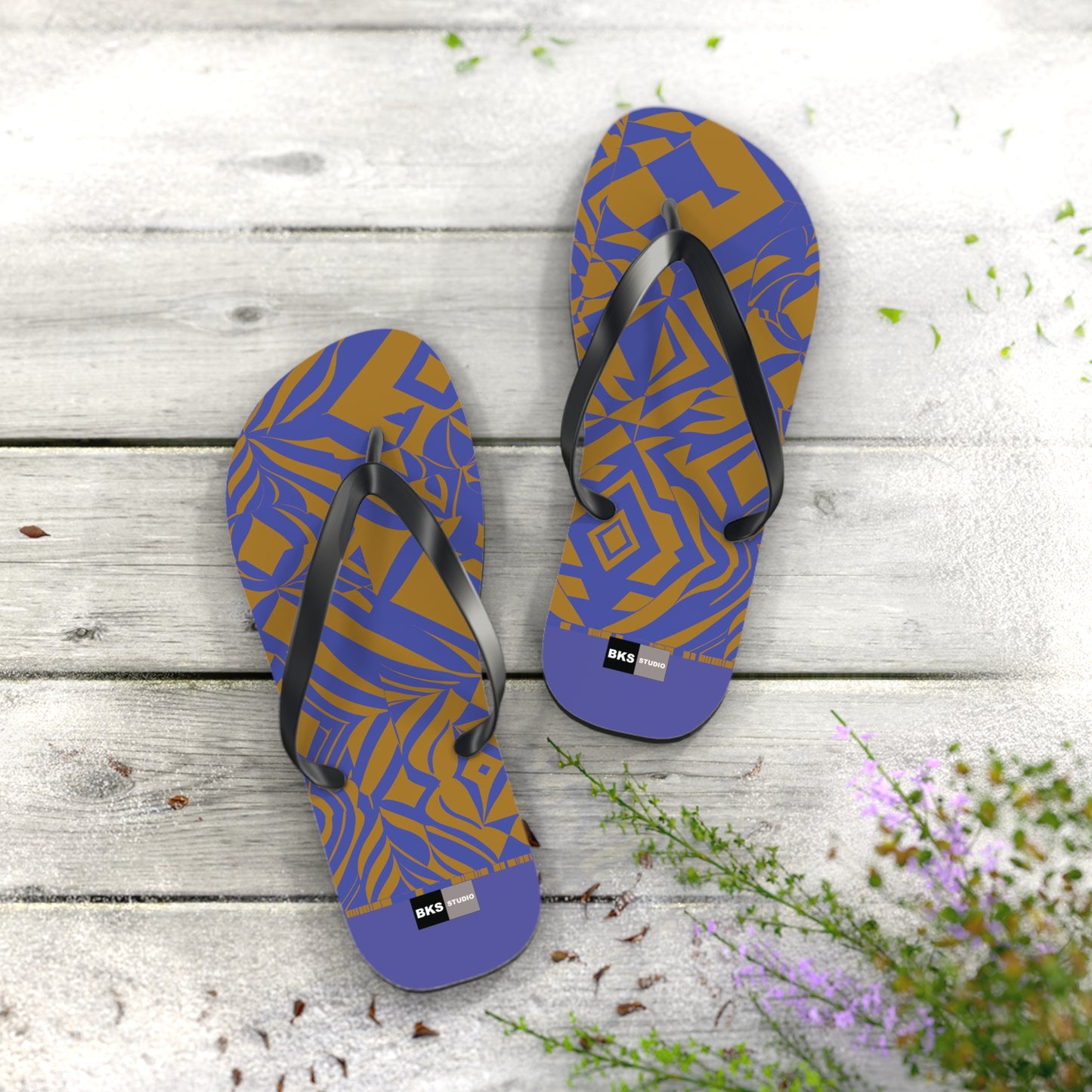 BKS Glyph Violet Gold™ Flip Flops