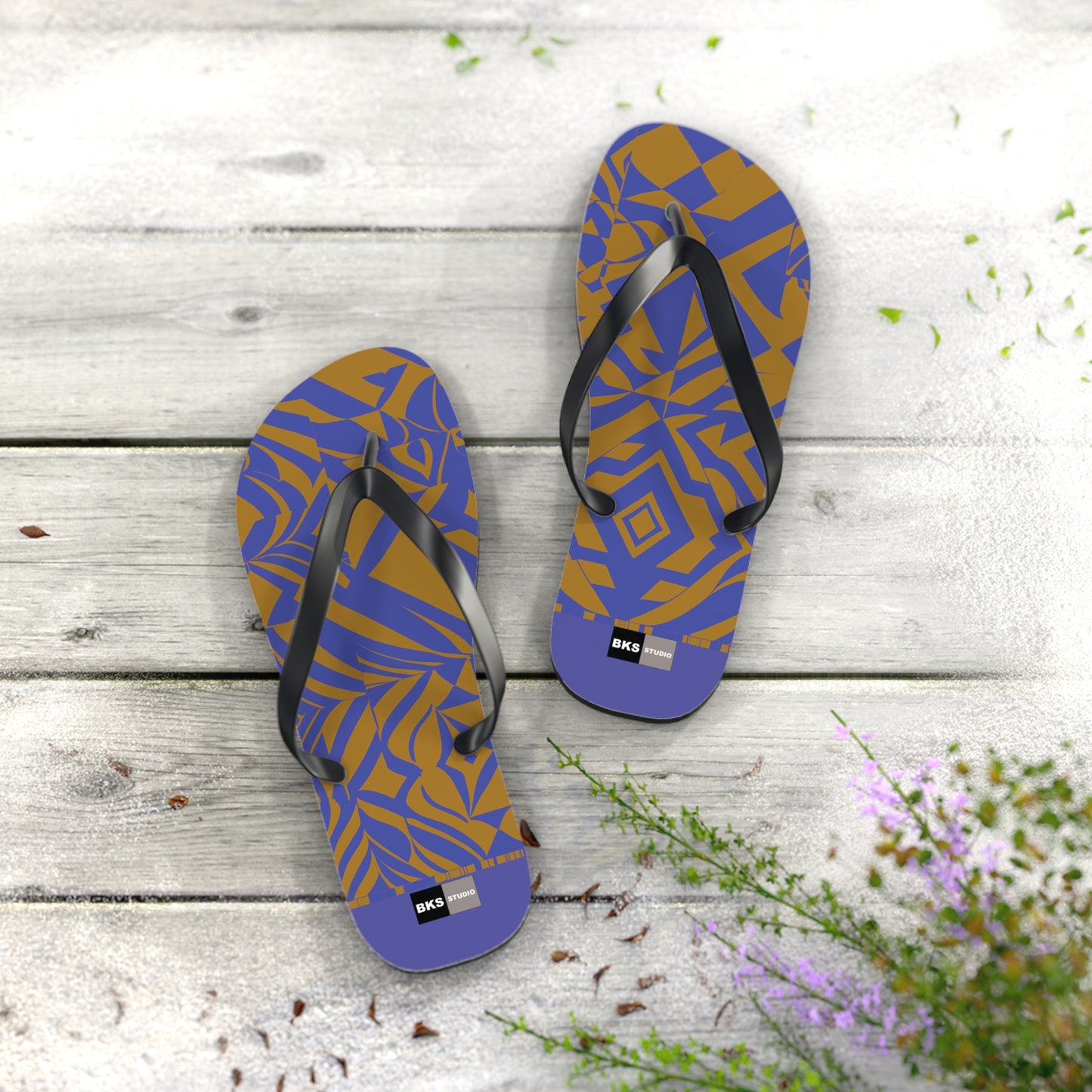 BKS Glyph Violet Gold™ Flip Flops