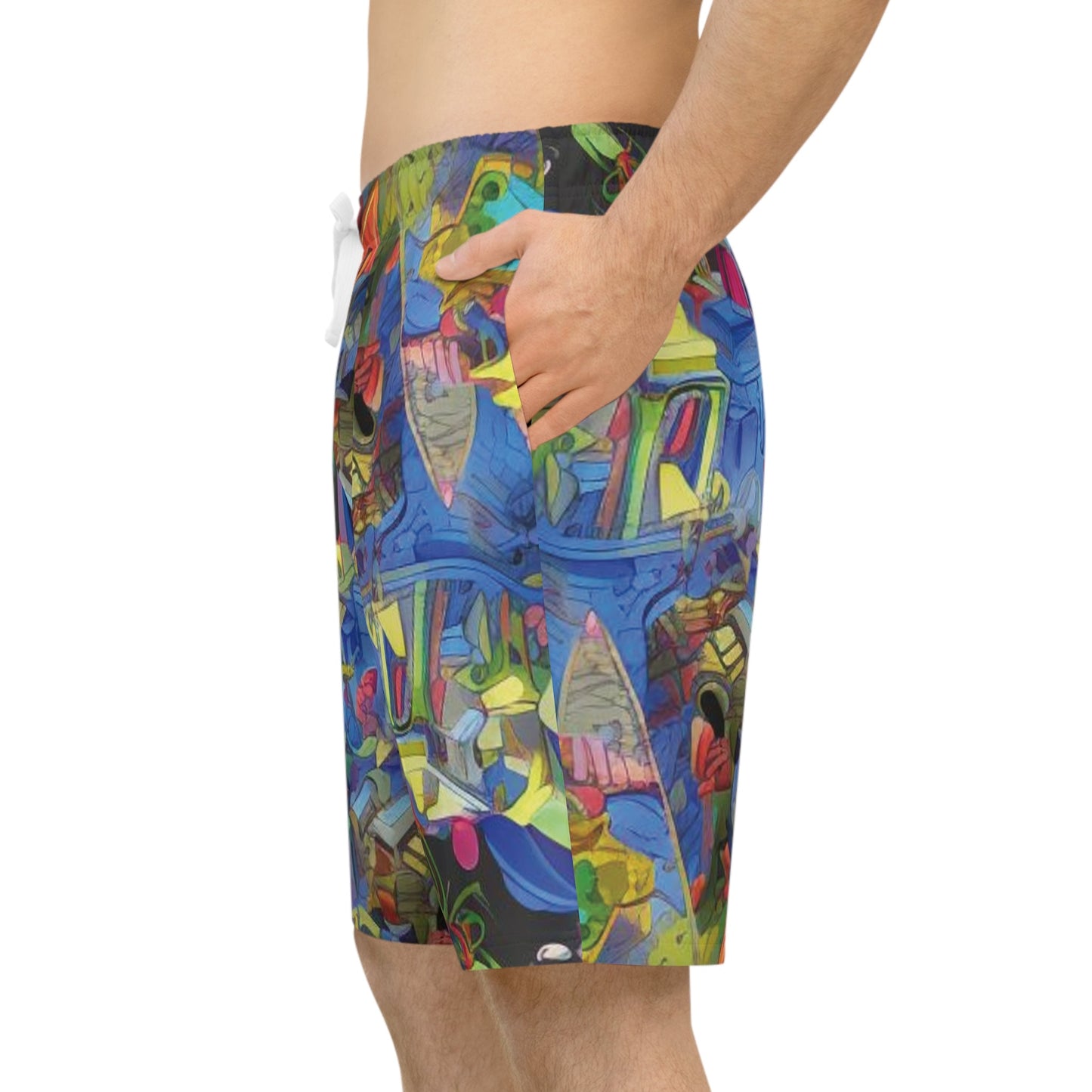 BKS Riviera Blocks Athletic Long Shorts - BKS Riviera Athletic Shorts