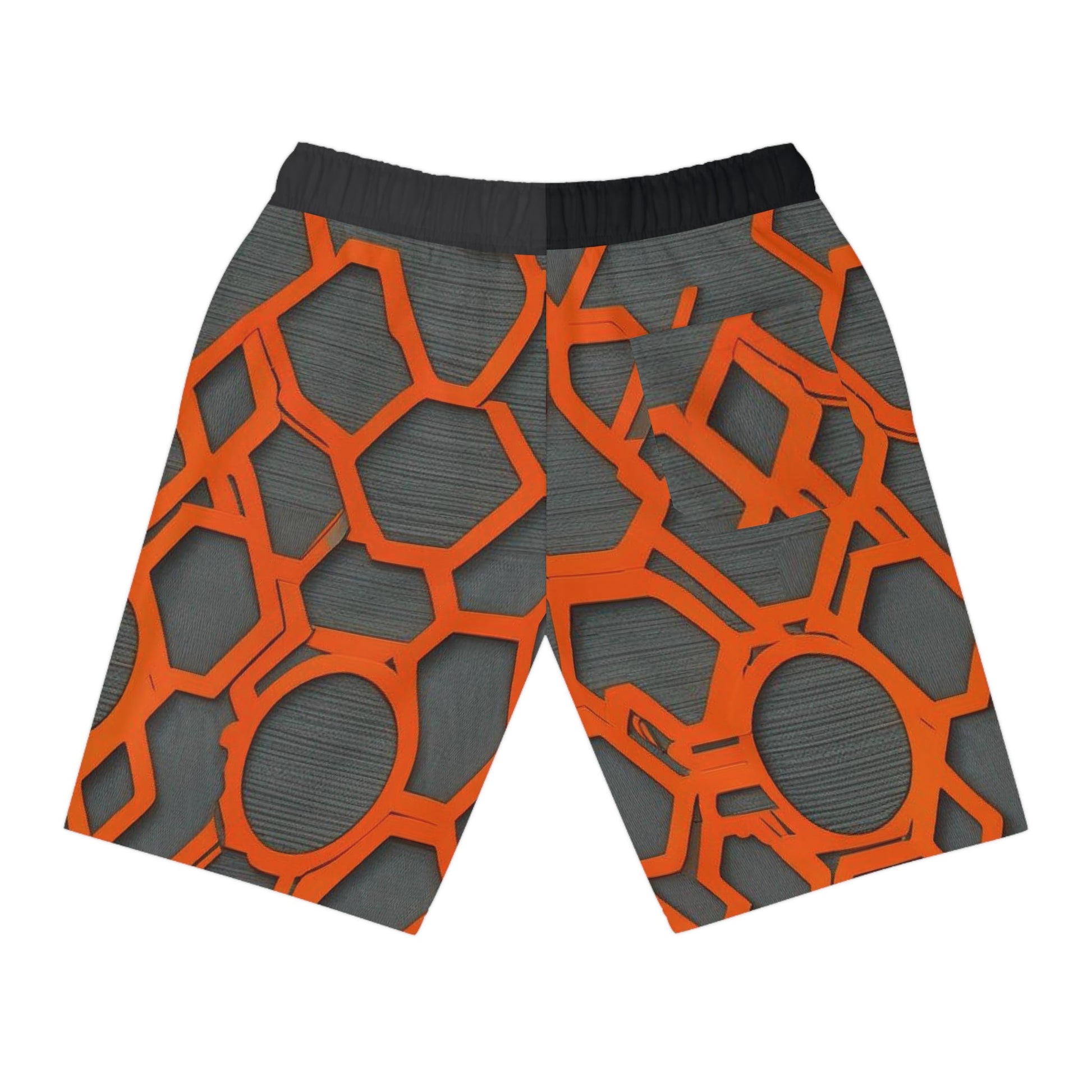 BKS Glyph Hex™ Athletic Long Shorts Printify bakabo.club
