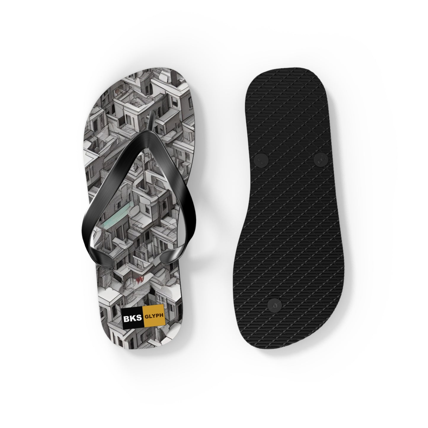 BKS Glyph Escher™ Flip Flops