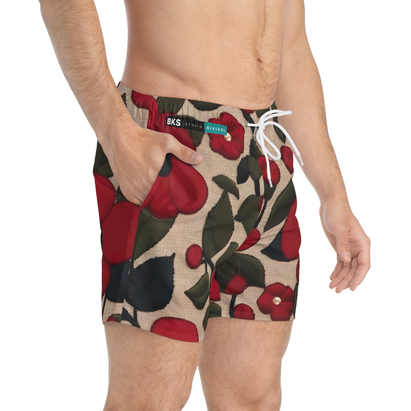 BKS Riviera Floral Poppy™ Swim Trunks