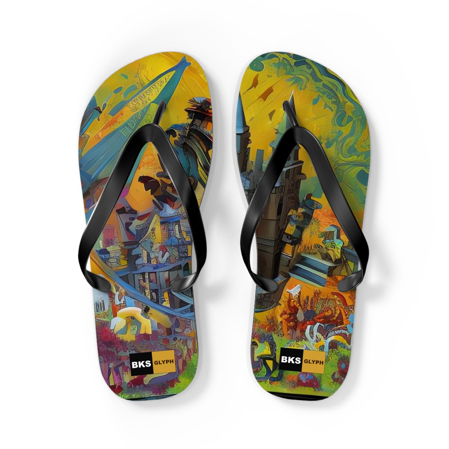 BKS Glyph Castle™ Flip Flops