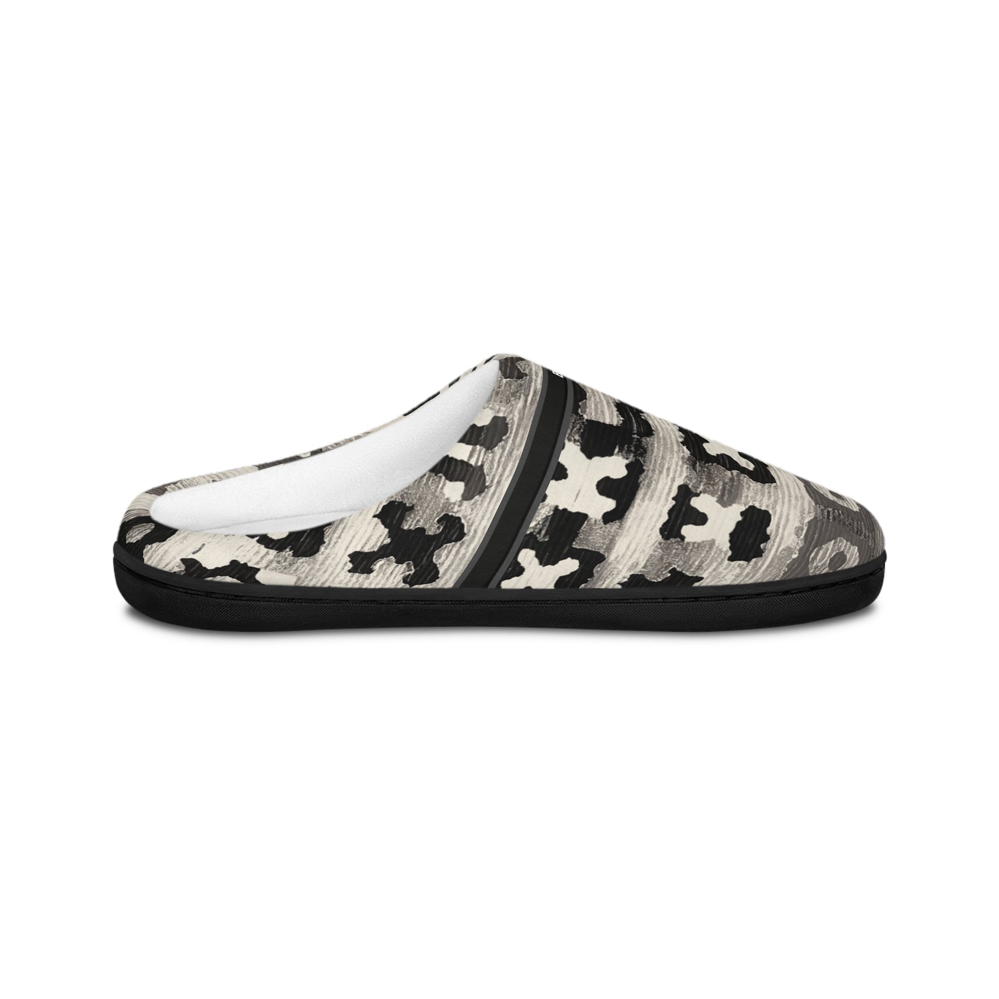 Cozy Neutral Ikat Slippers — Women's Indoor Slip-On House Shoes Printify bakabo.club
