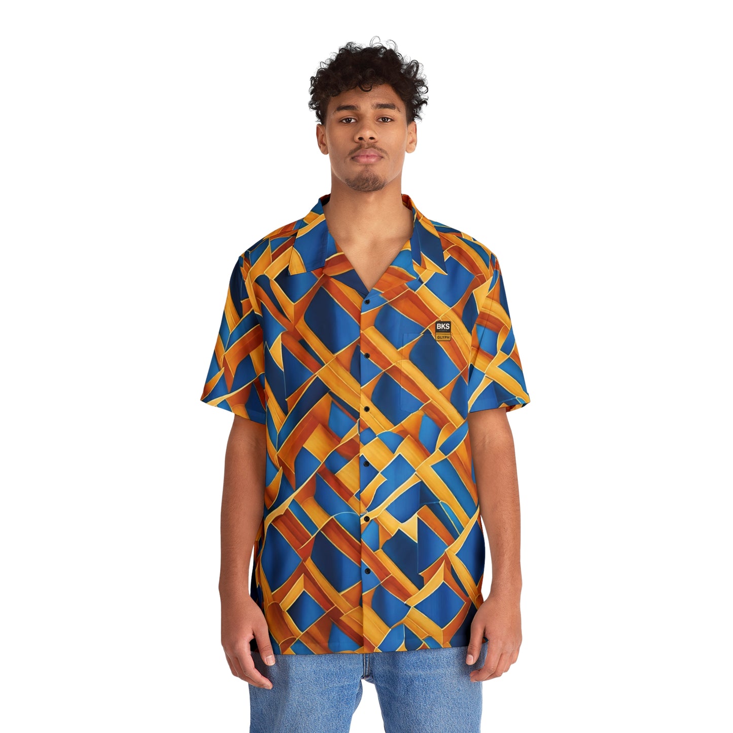 BKS Glyph Blue Orange™ Hawaiian Shirt