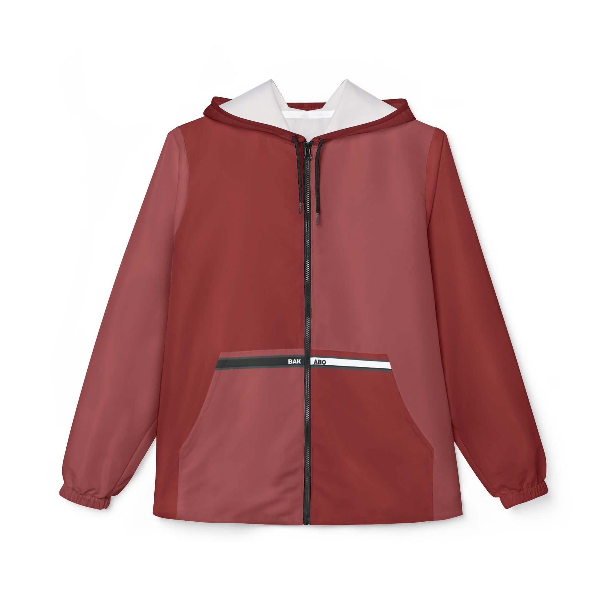 Two-Tone Lightweight Windbreaker Jacket – Red & Navy Hooded Zip-Up Printify bakabo.club