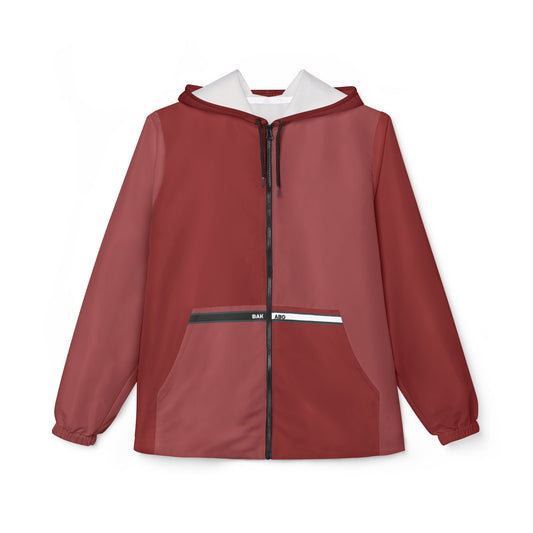 Two-Tone Lightweight Windbreaker Jacket – Red & Navy Hooded Zip-Up Printify bakabo.club