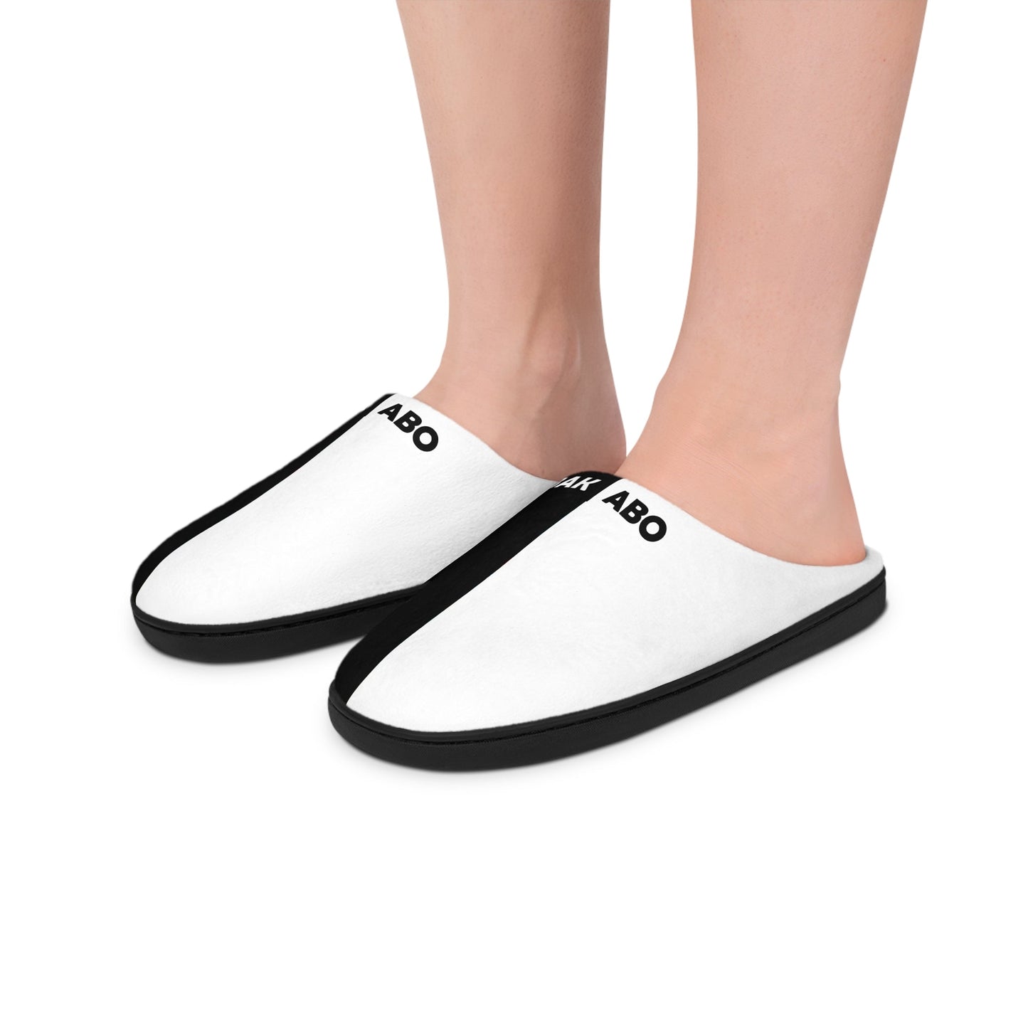 Black & White Split 'BAK ABO' Women's Indoor Slippers BakAbo Studio BKS bakabo.club