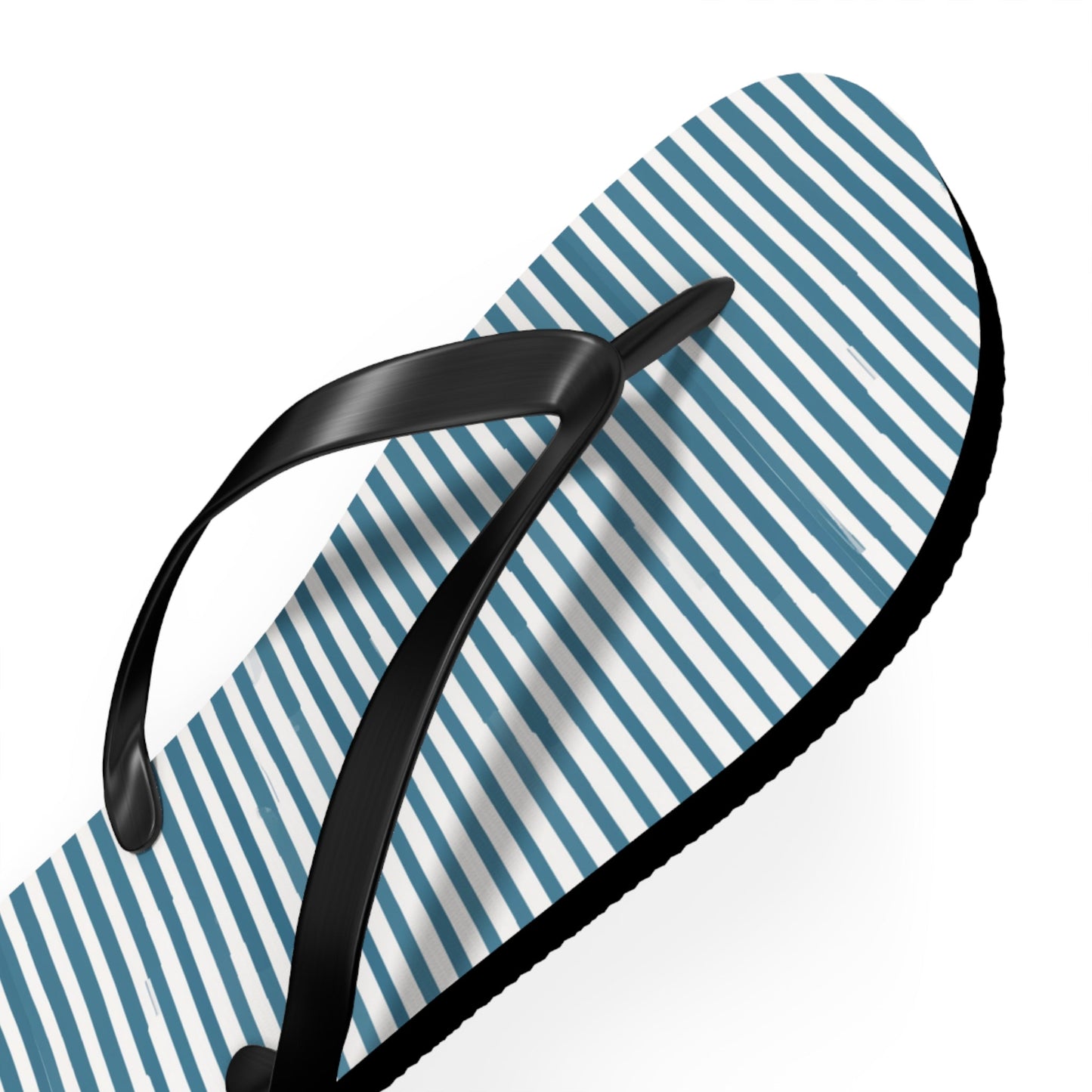 Striped Beach Flip Flops – Blue Nautical Summer Sandals Printify bakabo.club