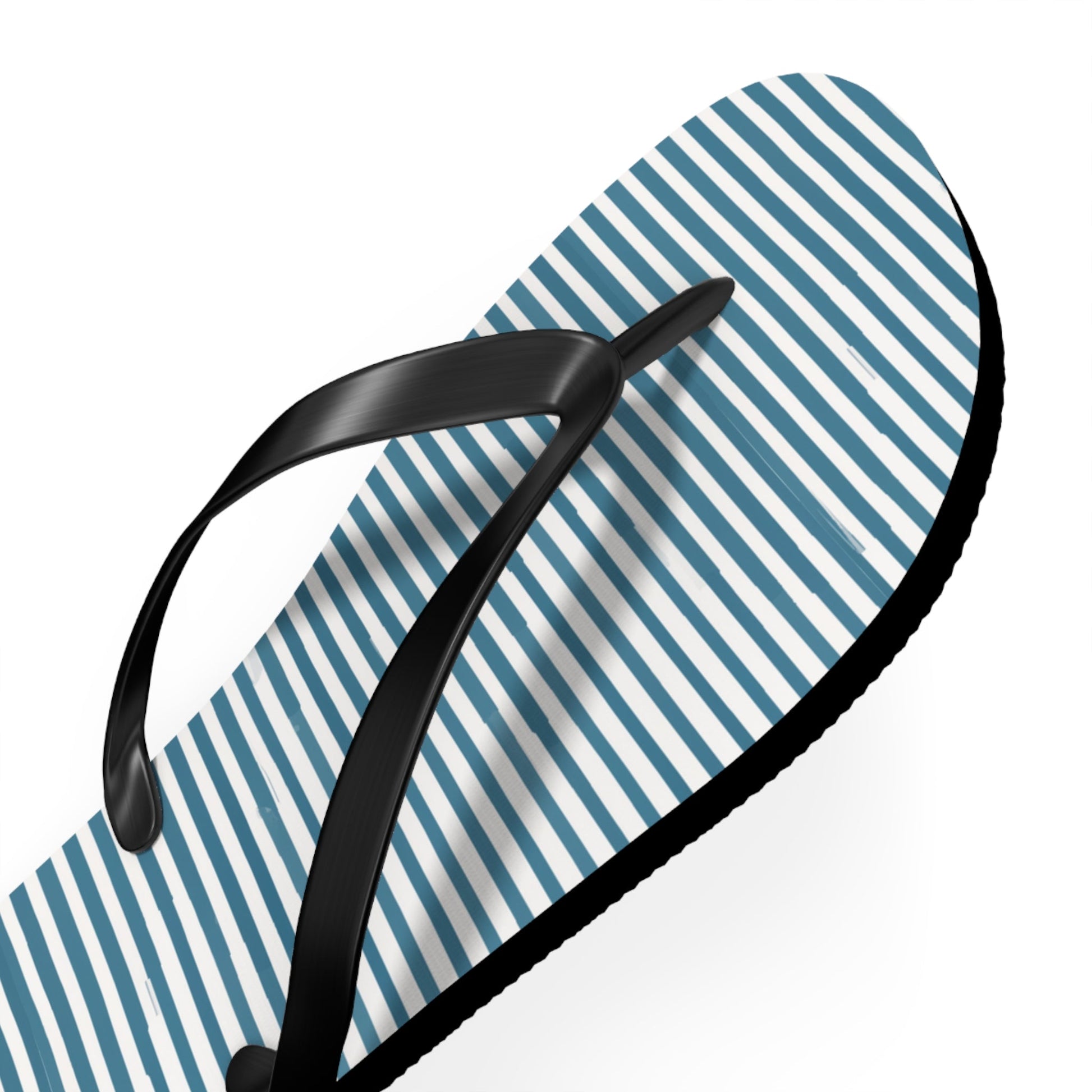 Striped Beach Flip Flops – Blue Nautical Summer Sandals Printify bakabo.club