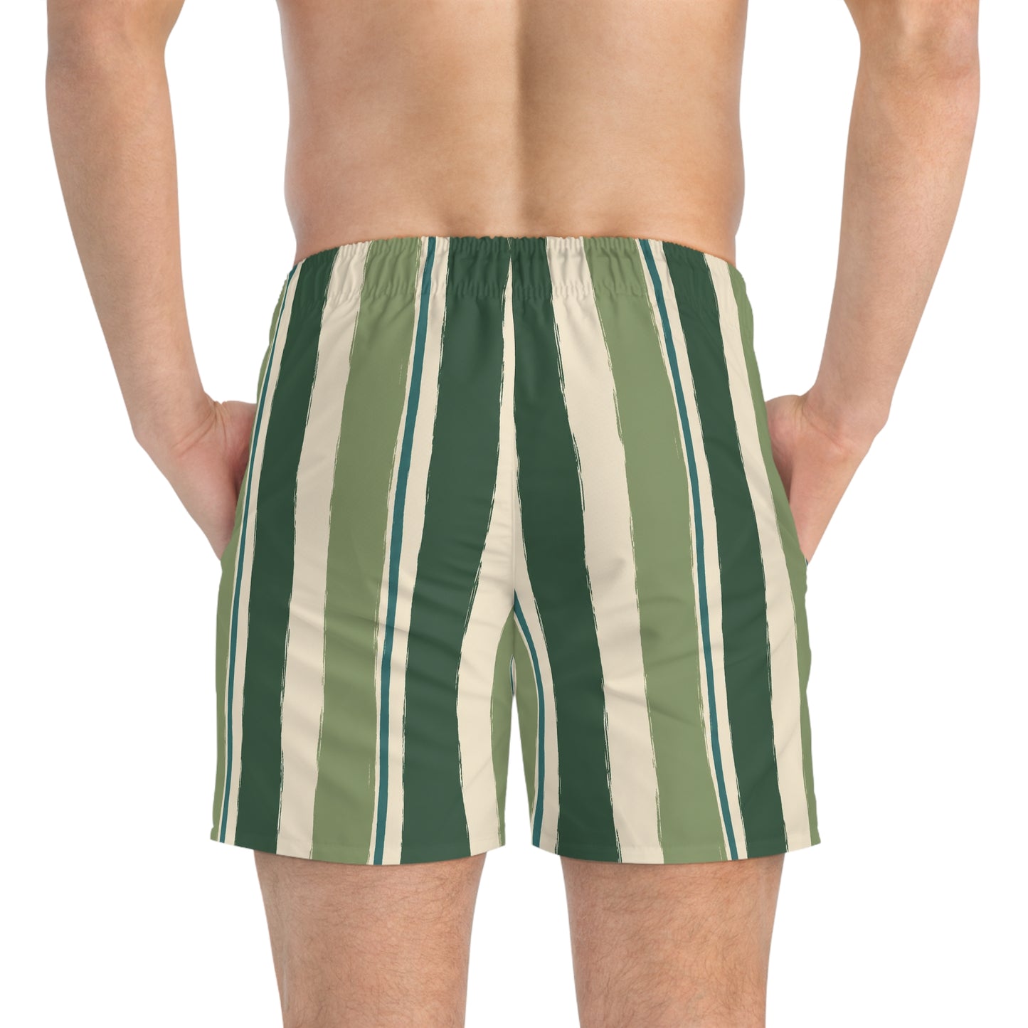 BKS Riviera Striped Green™ Swim Trunks