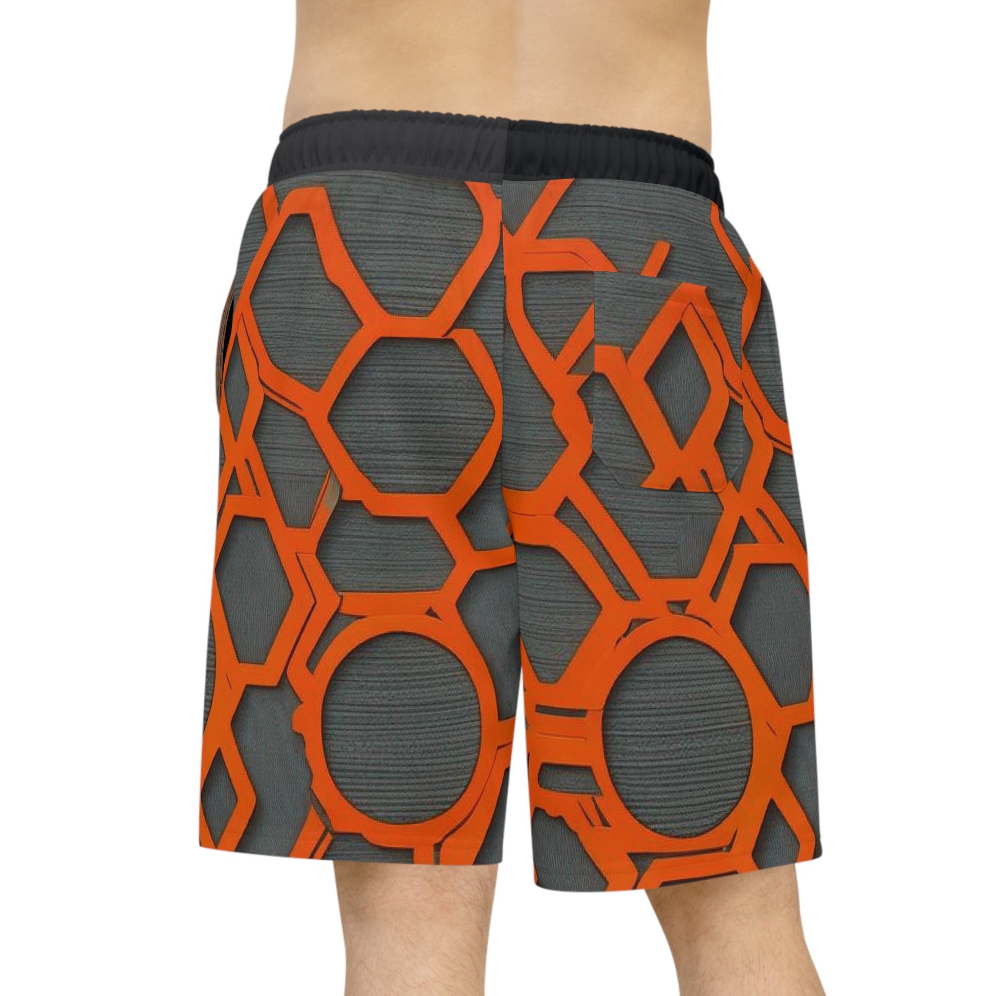 BKS Glyph Hex™ Athletic Long Shorts Printify bakabo.club