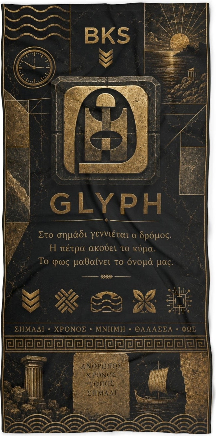 BKS Glyph Verse™ Beach Towel