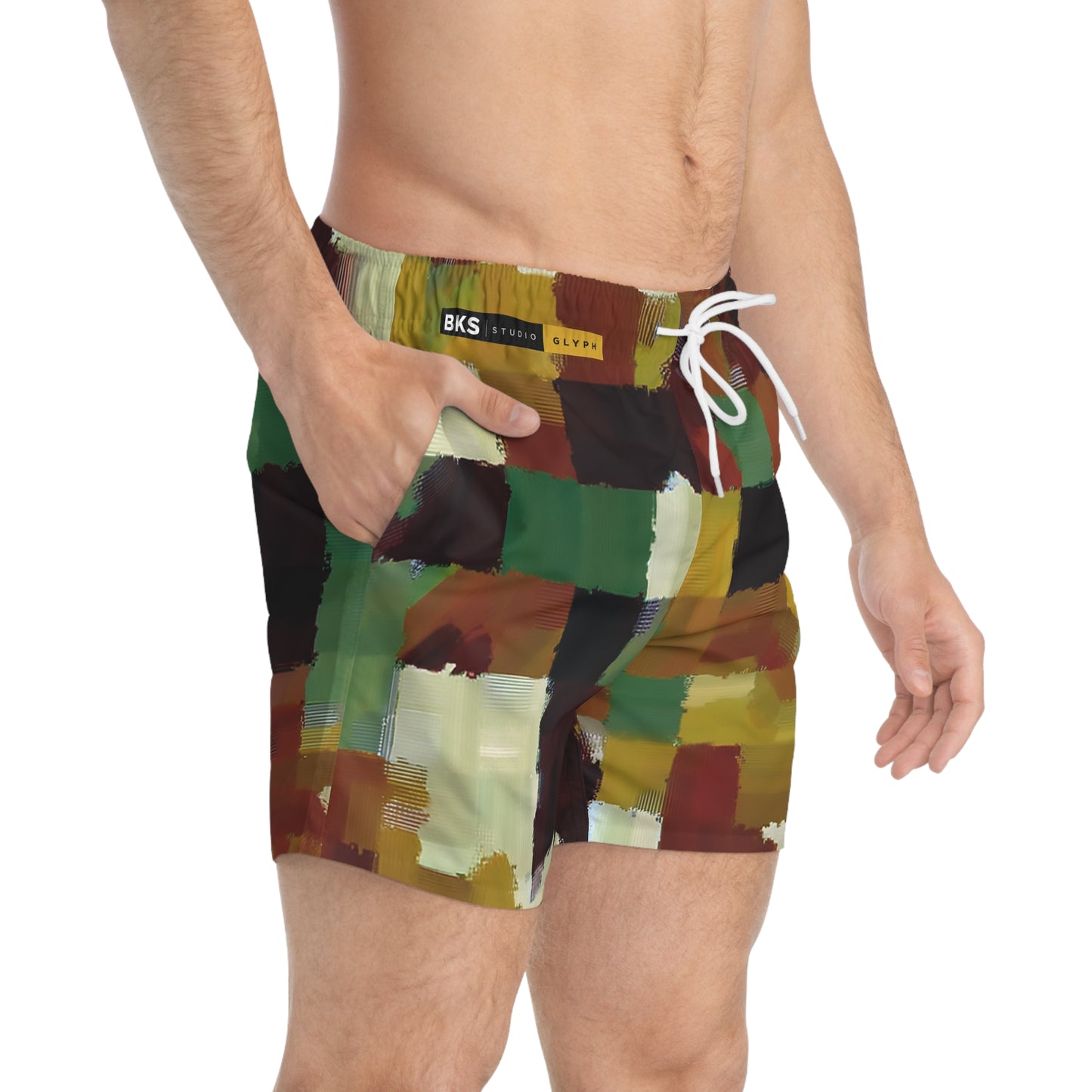 BKS Glyph Camo Green™ Swim Trunks