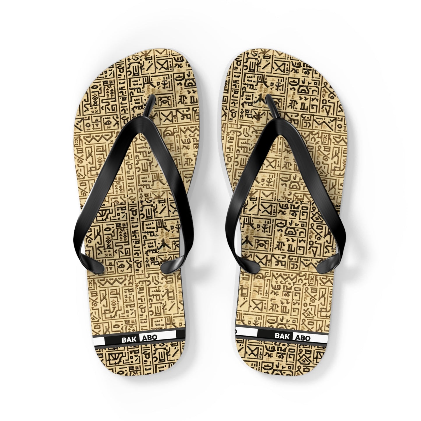 Flip Flops - Vintage Aztec Pattern Beach Sandals Printify bakabo.club