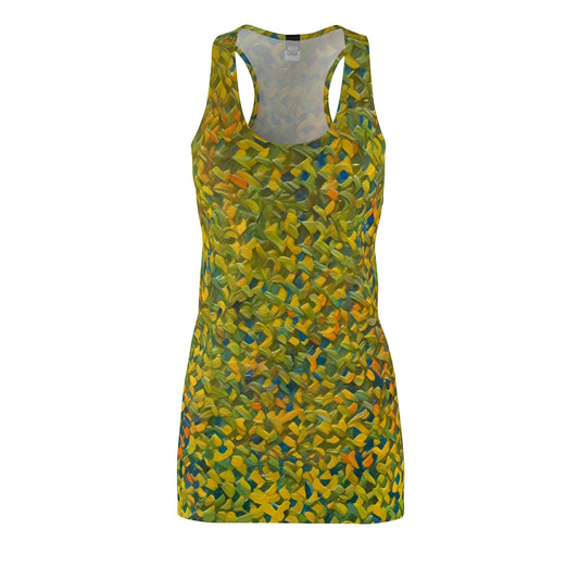 Racerback Dress — Sunlit Mosaic All-Over Print Printify bakabo.club
