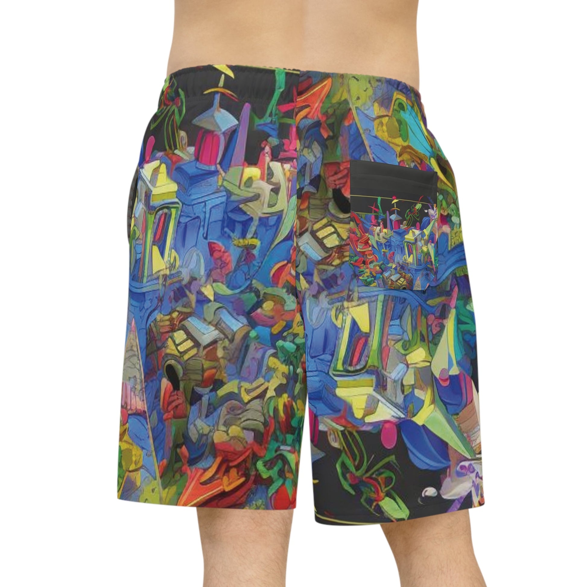 BKS Riviera Blocks Athletic Long Shorts - BKS Riviera Athletic Shorts