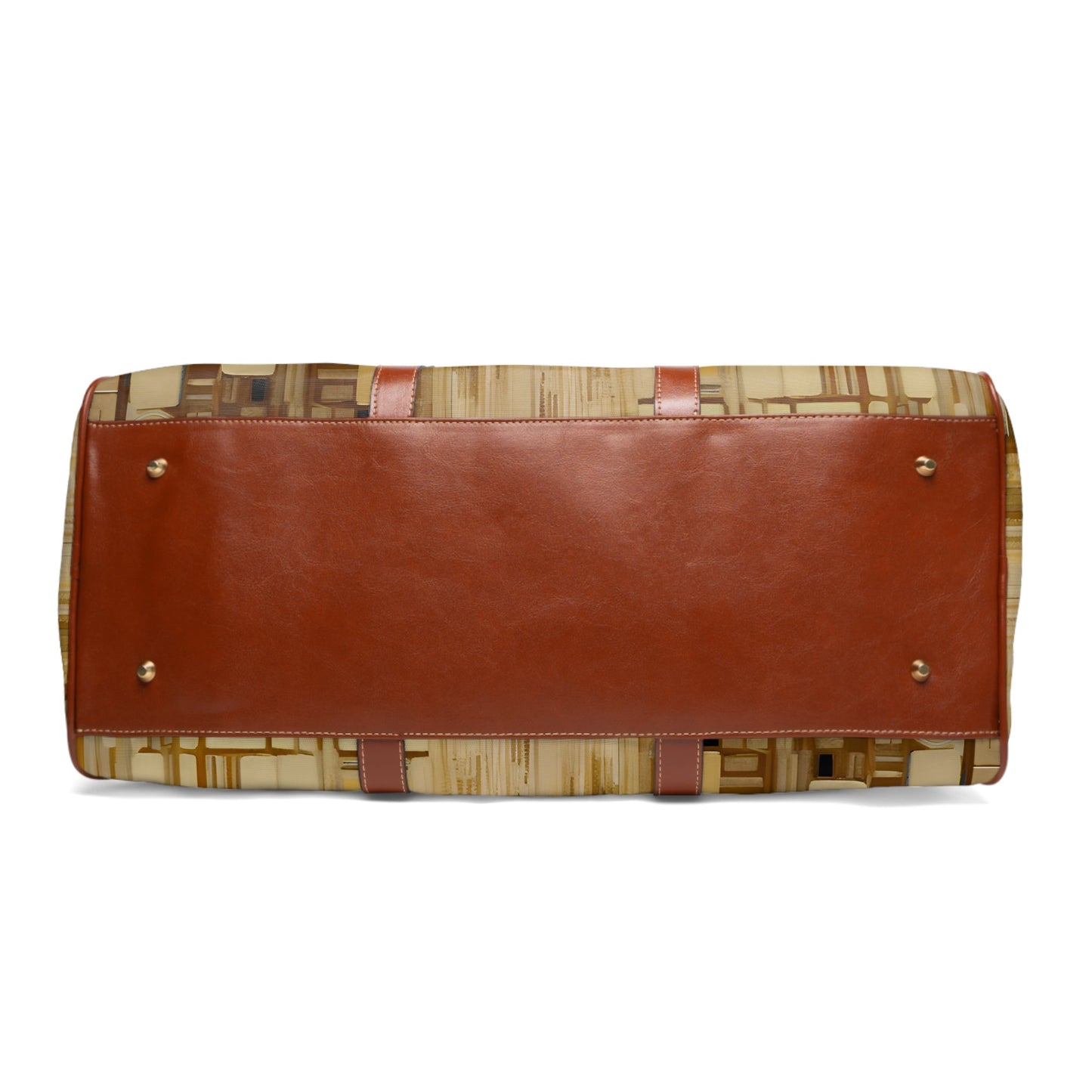 Abstract Gold Mosaic Duffel Bag – Waterproof Travel Bag with Modern Face Art Printify bakabo.club