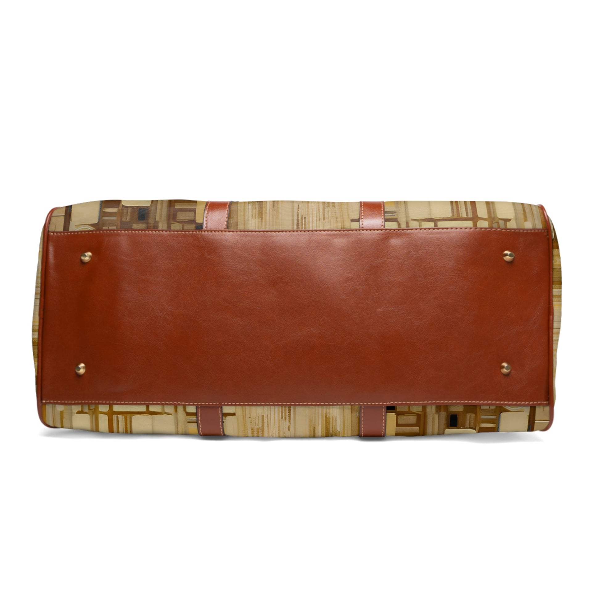 Abstract Gold Mosaic Duffel Bag – Waterproof Travel Bag with Modern Face Art Printify bakabo.club