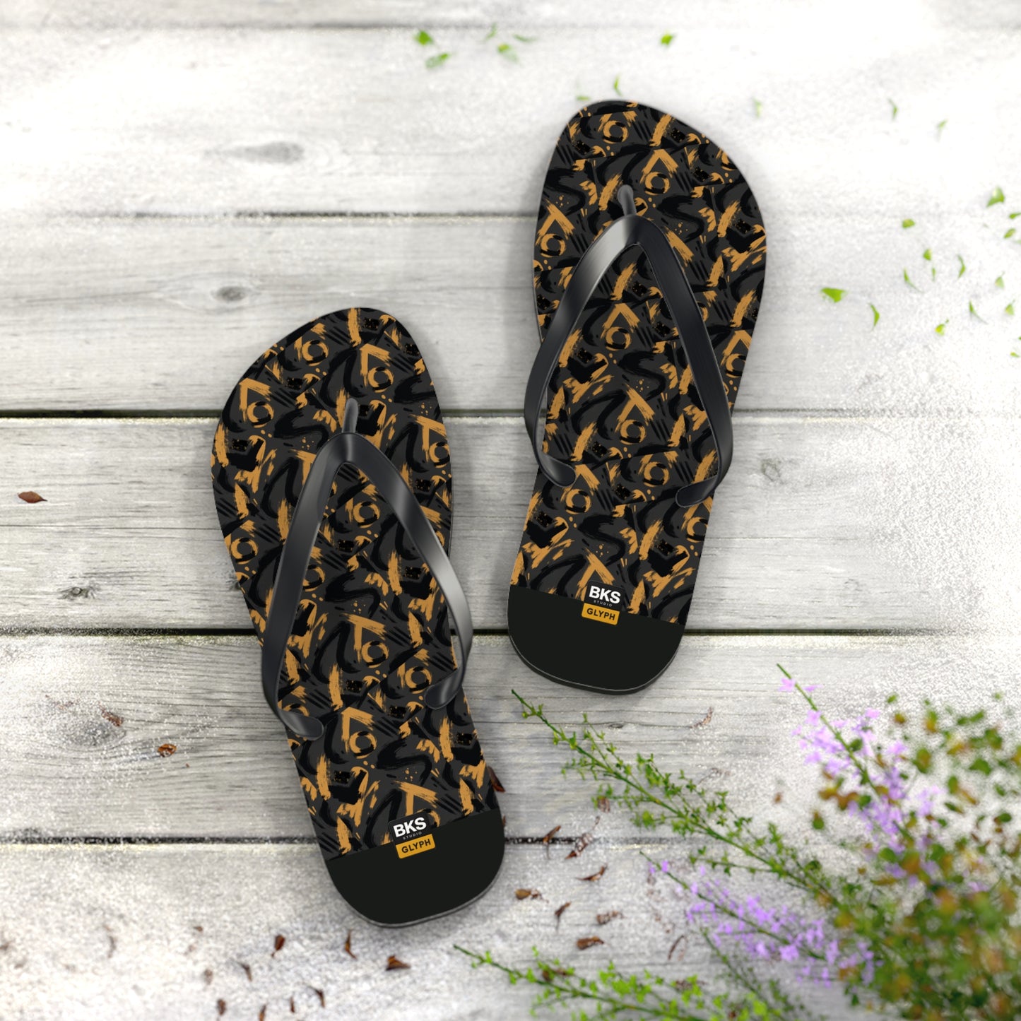 BKS Glyph Mosaic Sandals™ Flip Flops