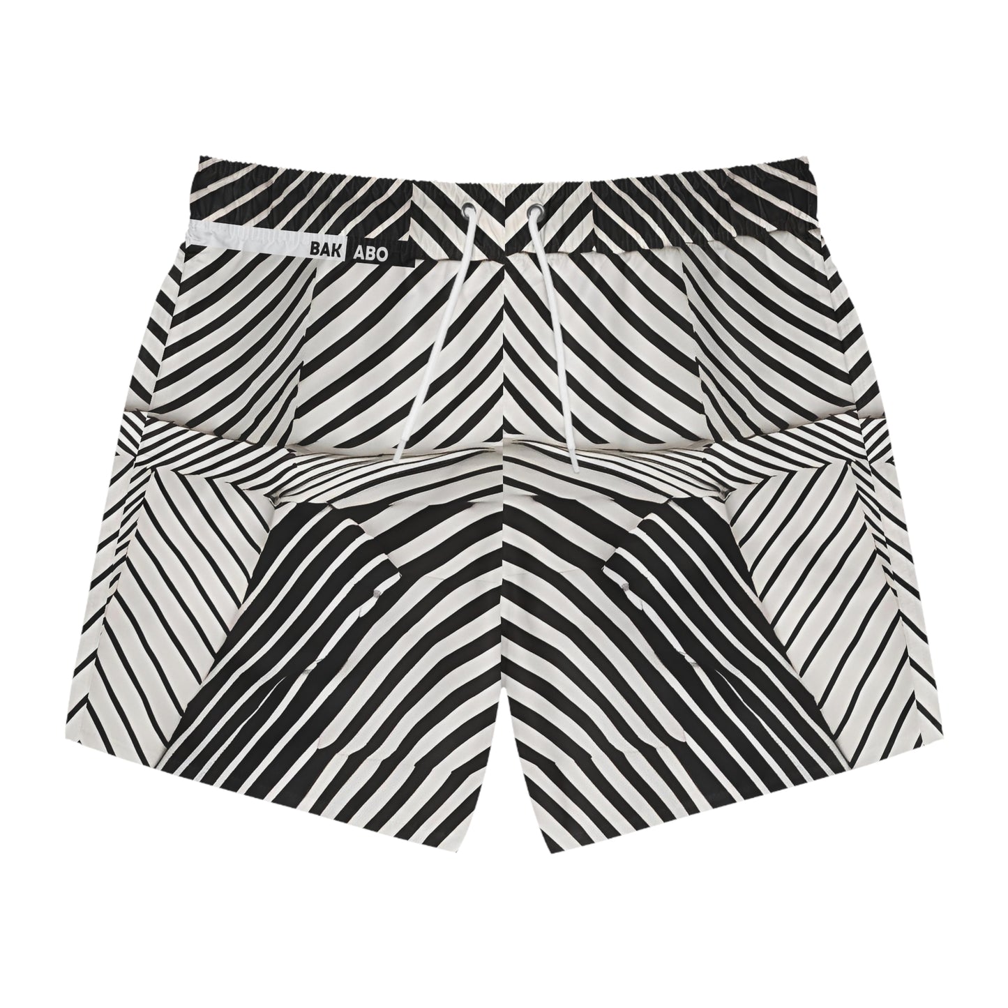 B&W Waves (BKS)🖤Swim Trunks