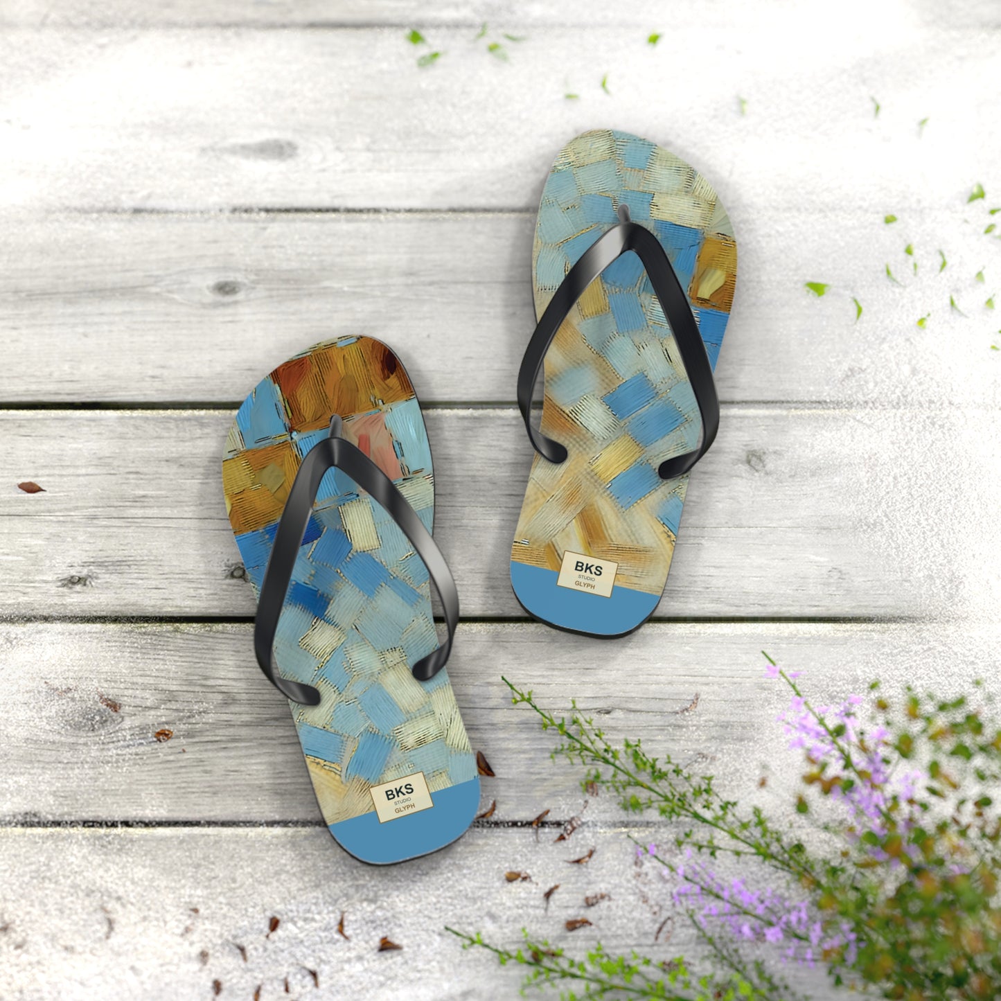 BKS Glyph Mosaic Tile™ Flip Flops