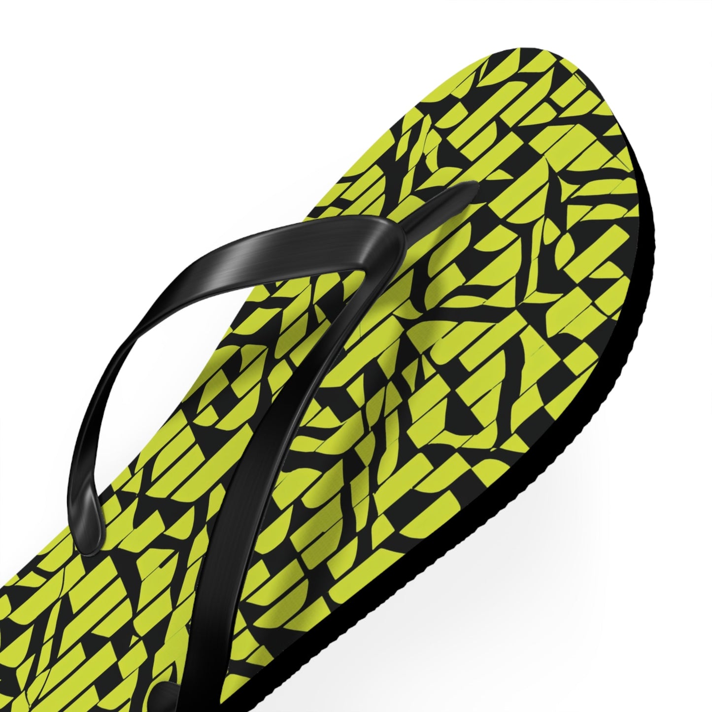 Flip Flops — Neon Geometric Pattern Beach Sandals Printify bakabo.club