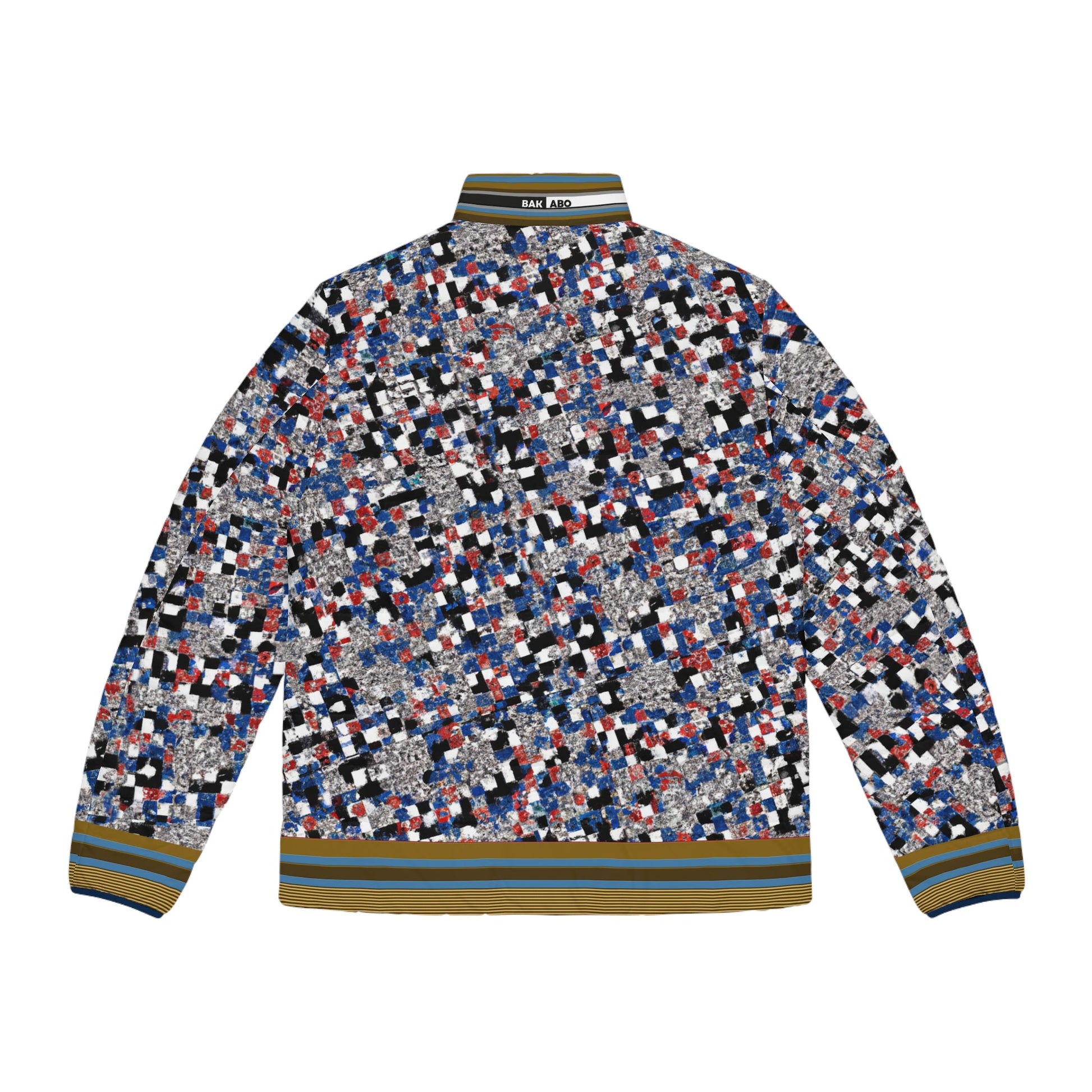 Abstract Confetti Puffer Jacket — Men’s All-Over Print Winter Coat Printify bakabo.club