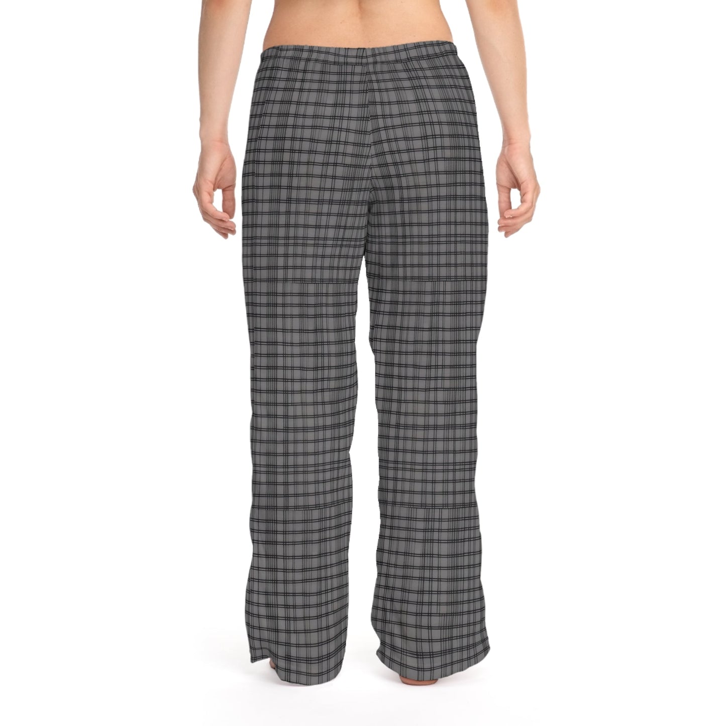 Gray Plaid Women's Pajama Pants — Cozy Lounge Sleepwear Printify bakabo.club