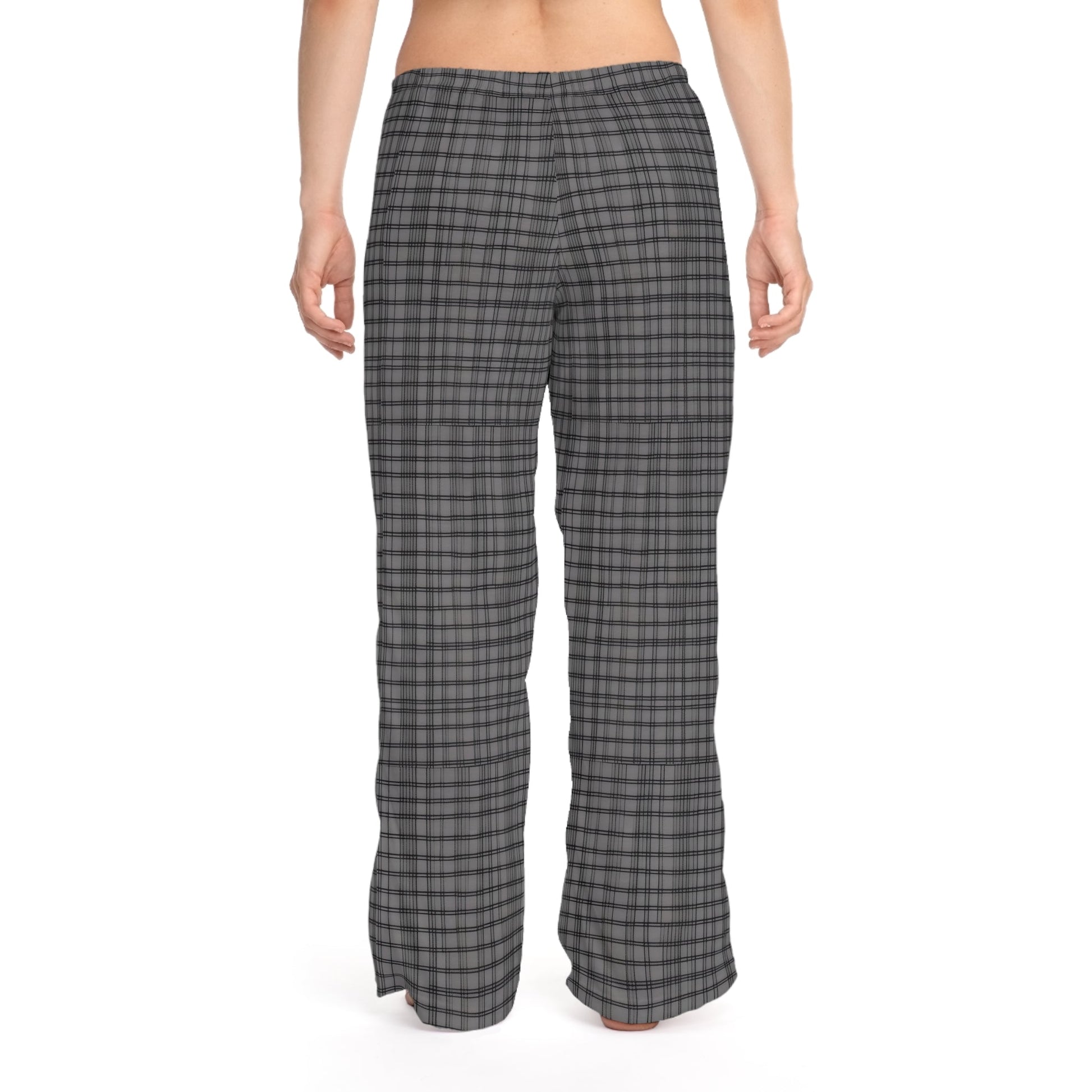 Gray Plaid Women's Pajama Pants — Cozy Lounge Sleepwear Printify bakabo.club