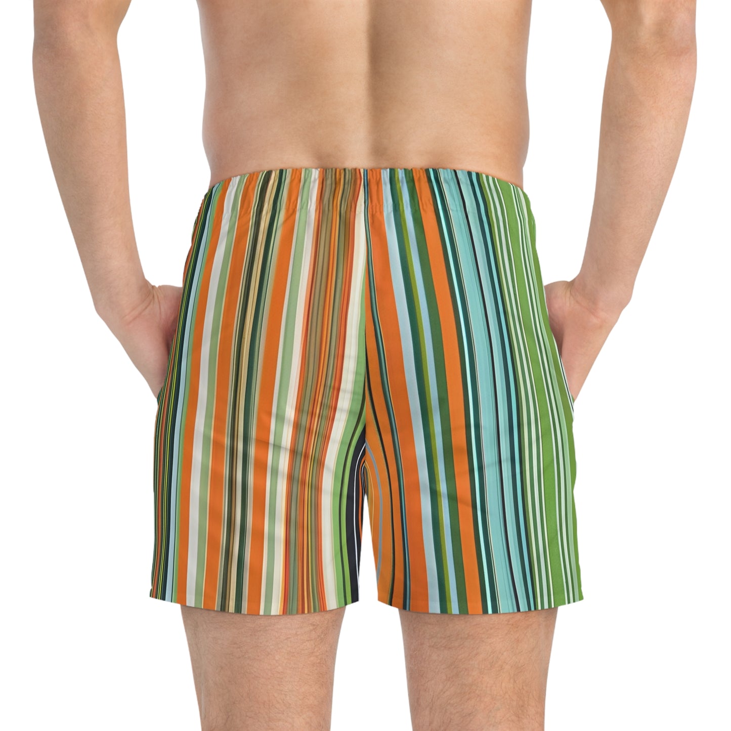 BKS Riviera Striped Green™ Swim Trunks