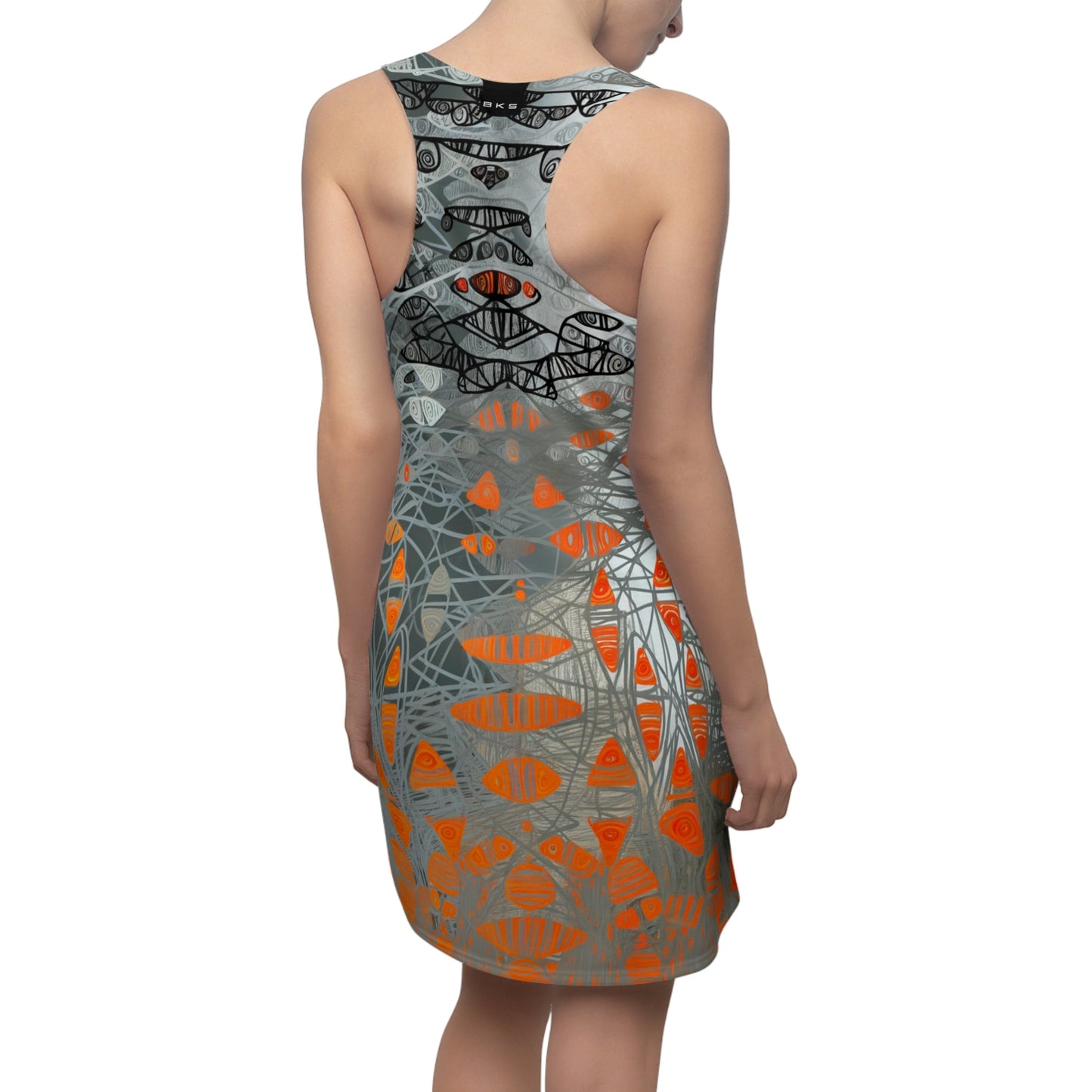 BKS Glyph Swarm™ Racerback Dress Printify bakabo.club