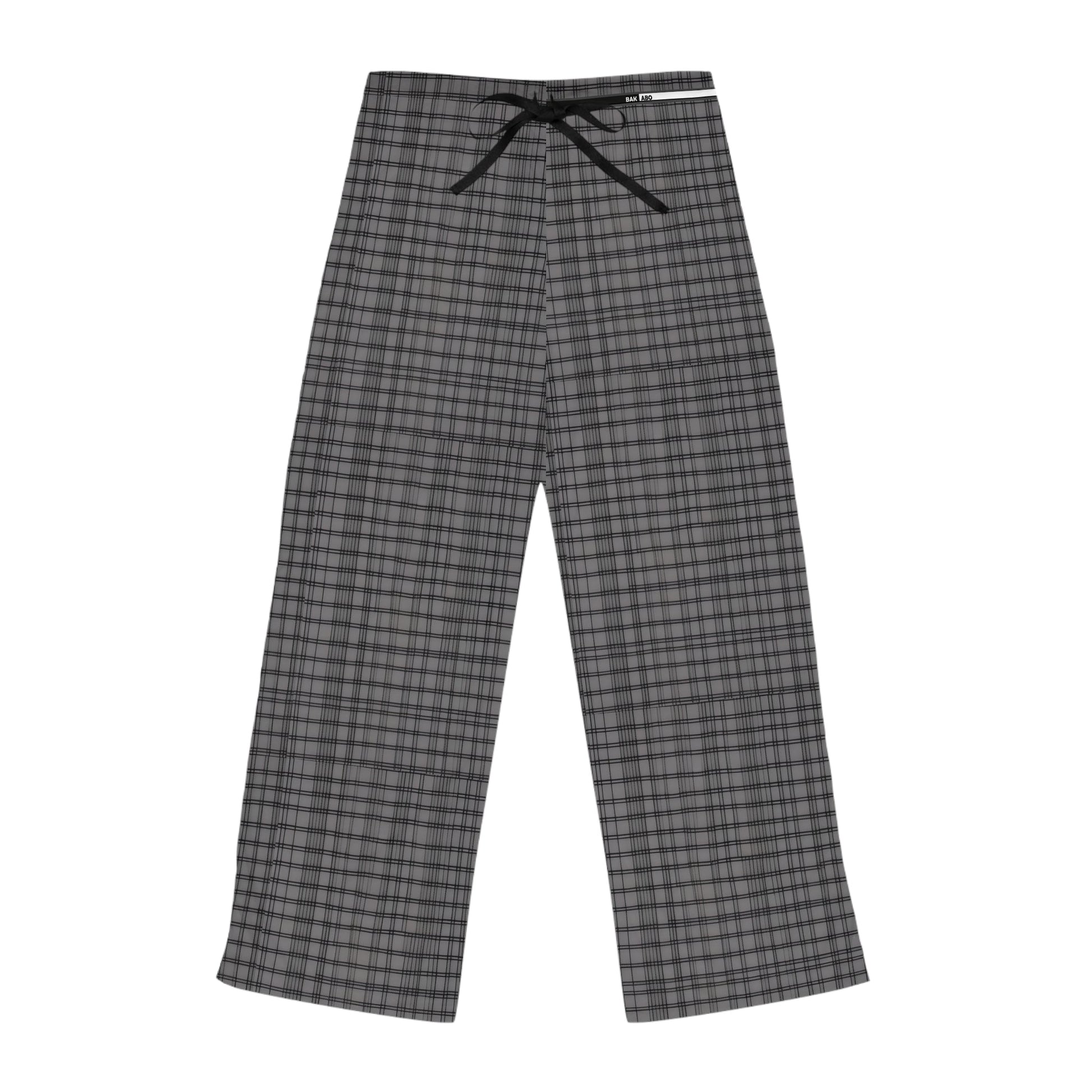 Gray Plaid Women's Pajama Pants — Cozy Lounge Sleepwear Printify bakabo.club