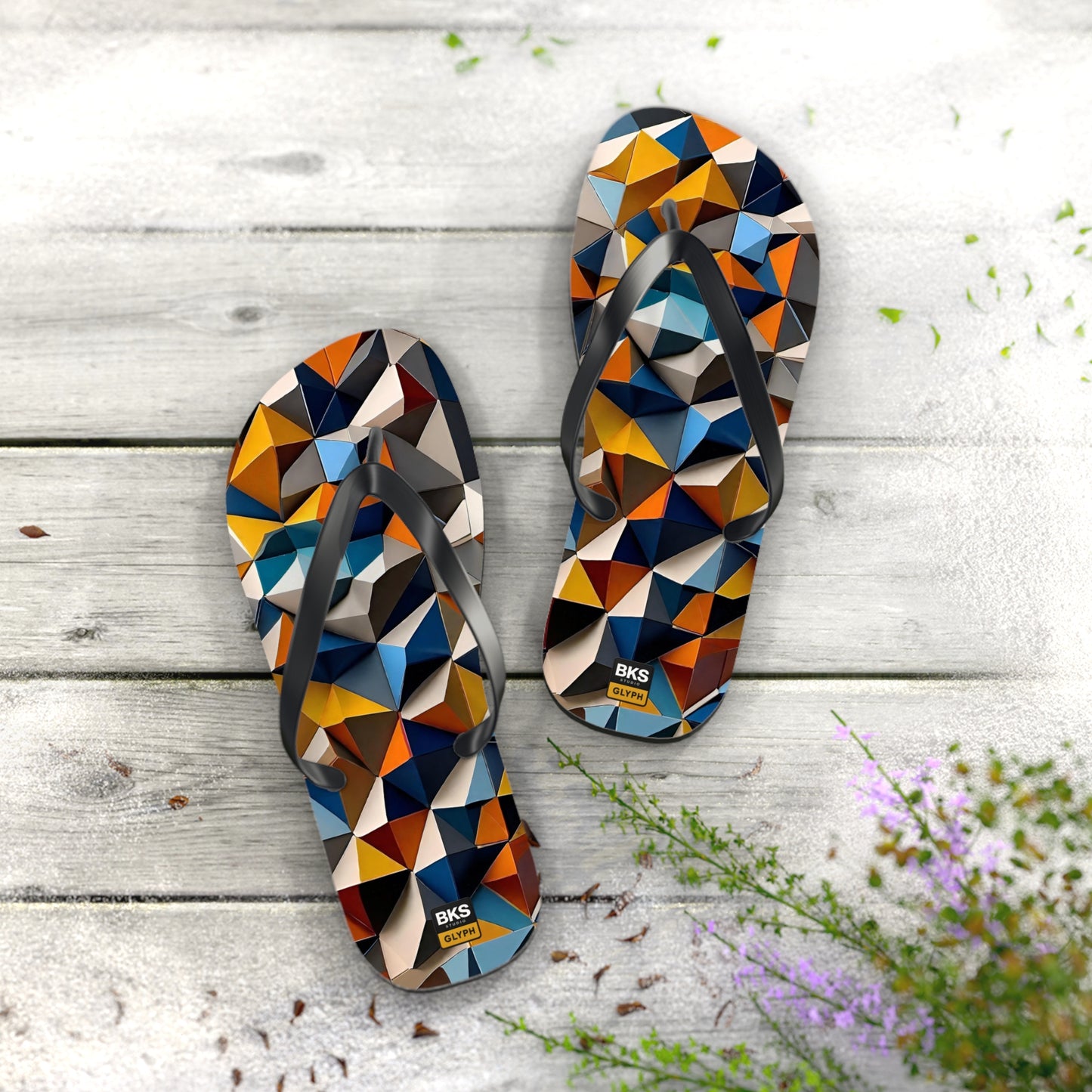 BKS Hours Mosaic Triangle™ Flip Flops