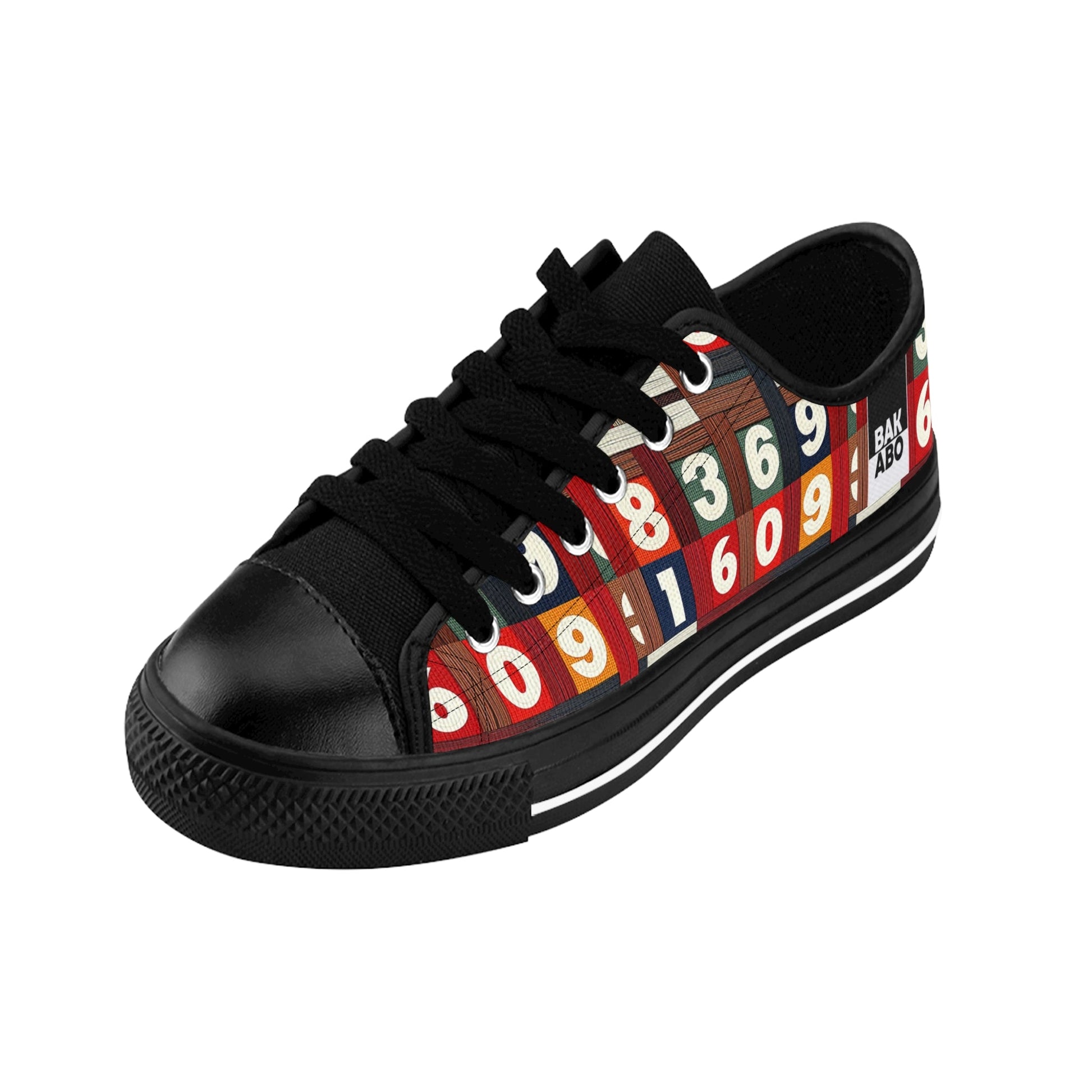 Retro Scoreboard Men’s Sneakers — Vintage Game Numbers Print Printify bakabo.club