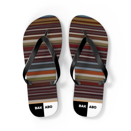 Striped Brown Beach Flip Flops – Casual Summer Sandals Printify bakabo.club