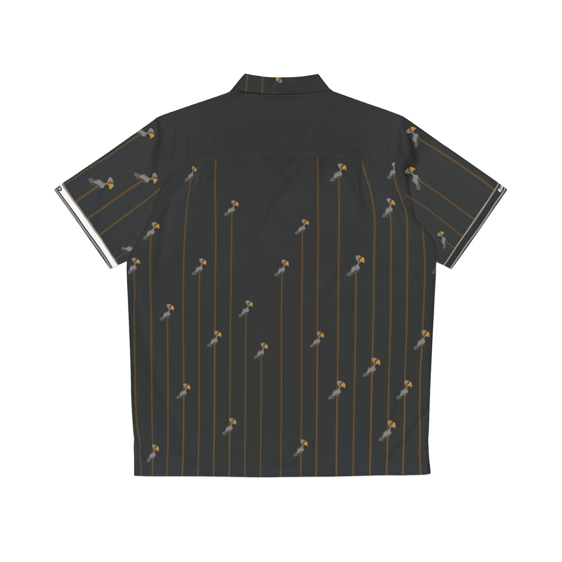 Men's Hawaiian Shirt — Vintage Palm Pinstripe AOP Printify bakabo.club