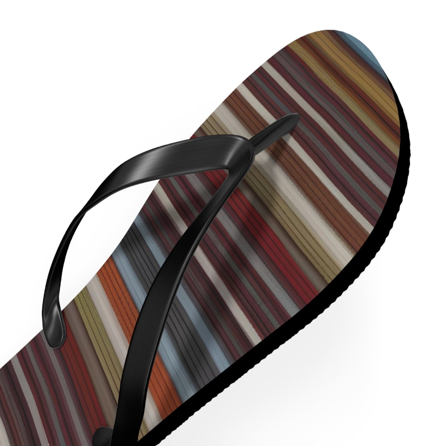 Striped Brown Beach Flip Flops – Casual Summer Sandals Printify bakabo.club