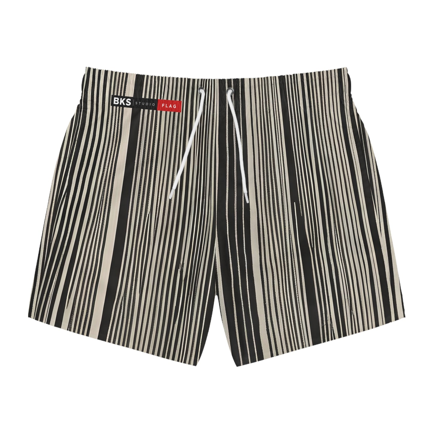 BKS Flag Striped Black™ Swim Trunks