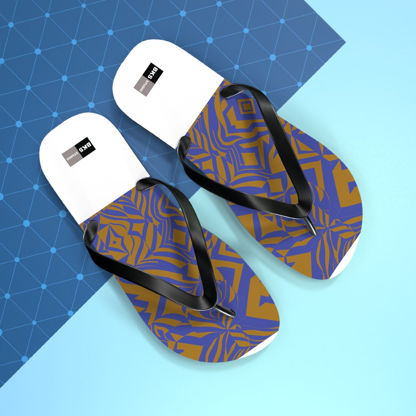 BKS Glyph Blue Gold™ Flip Flops