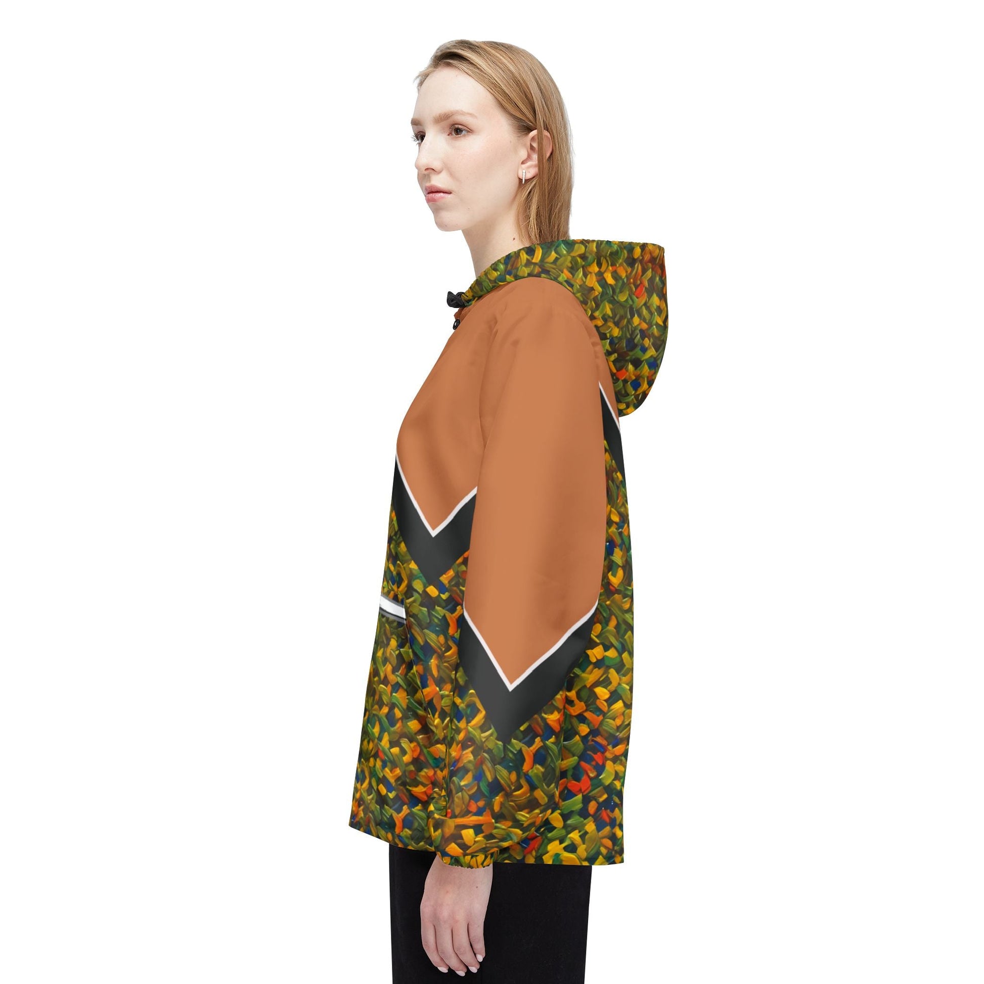 Autumn Camo Chevron Windbreaker Printify bakabo.club