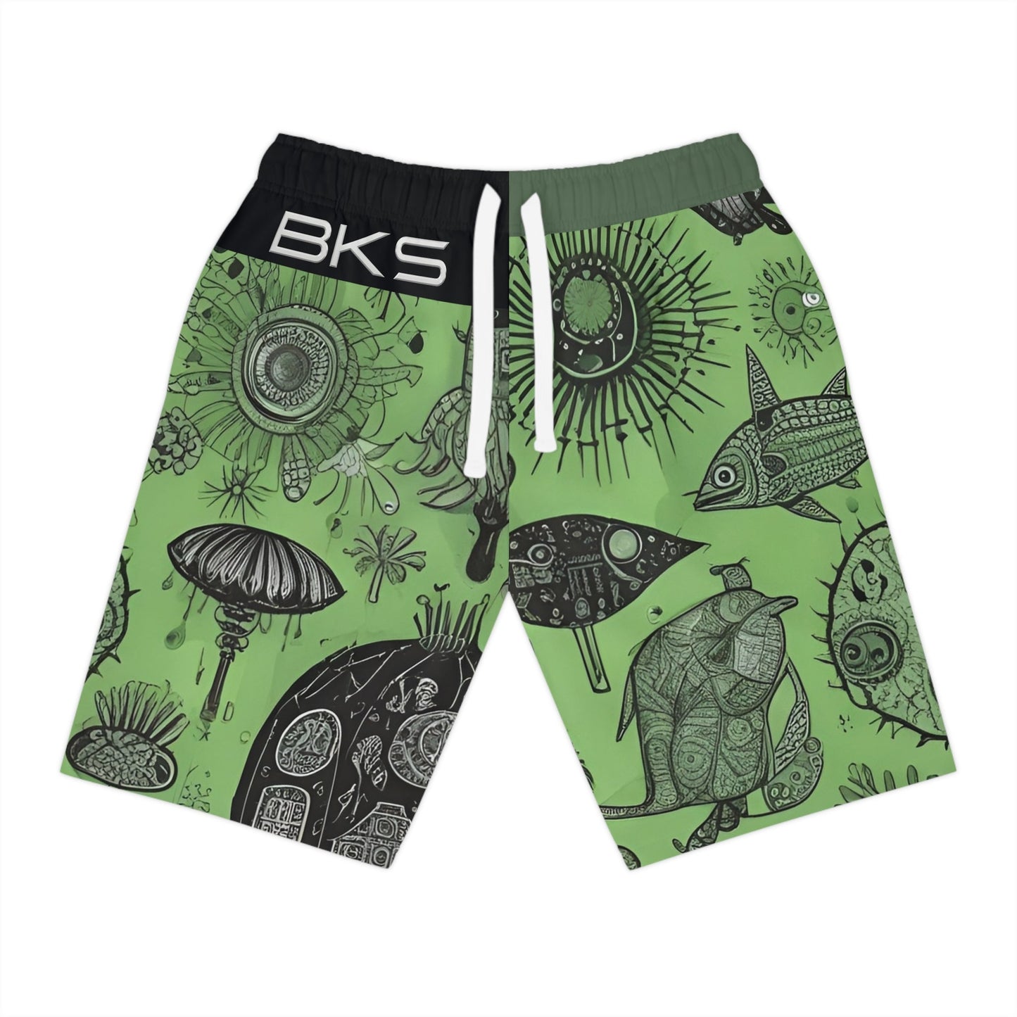 BKS Folklore Bestiary™ Athletic Long Shorts Printify bakabo.club